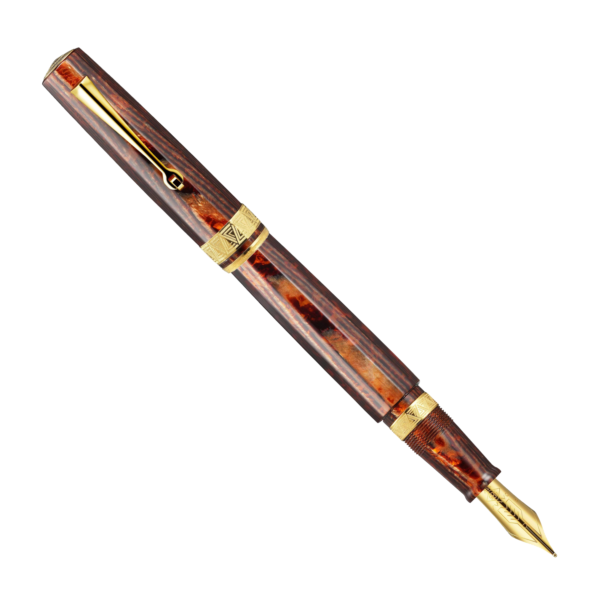 OMAS Paragon Arco Bronze Celluloid Gold Trim - Fountain Pen – Nibs