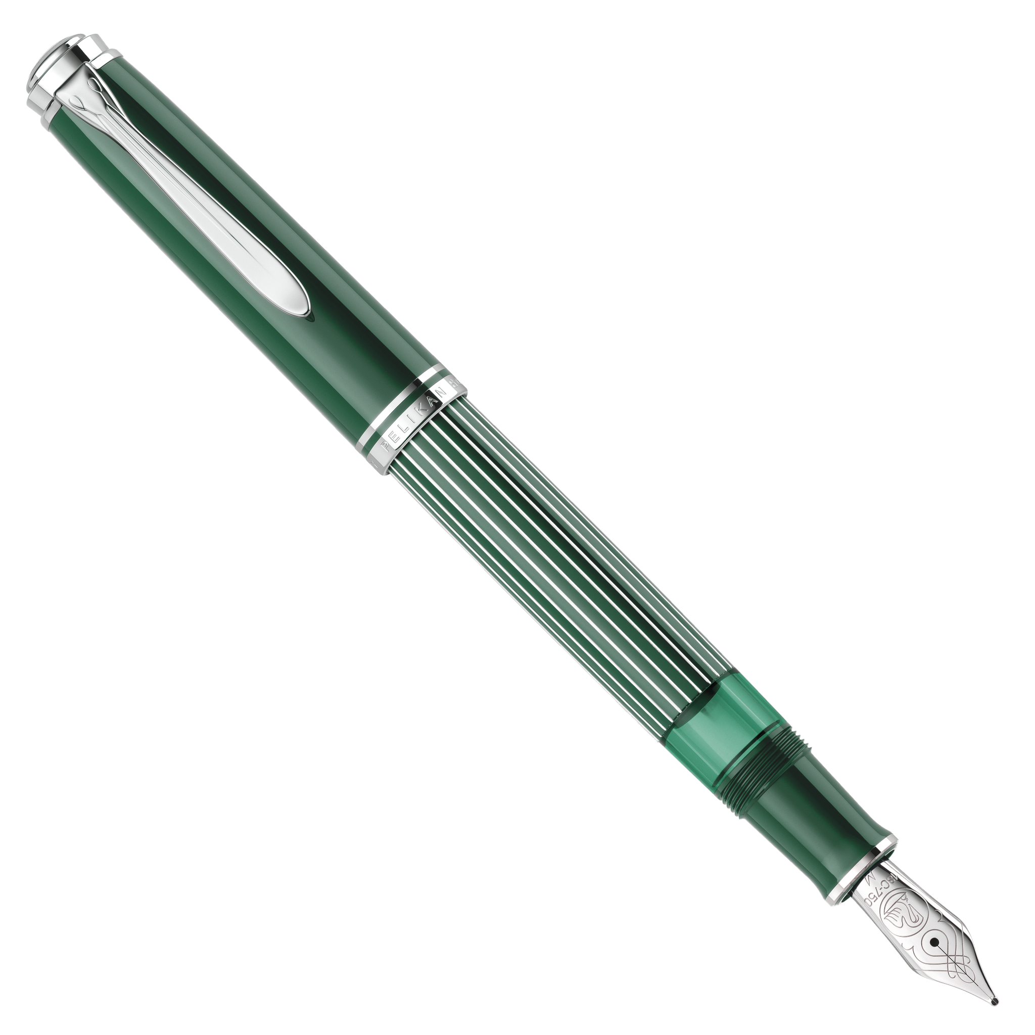 Pelikan Souverän M815 Metal Striped Green - Fountain Pen – Nibs