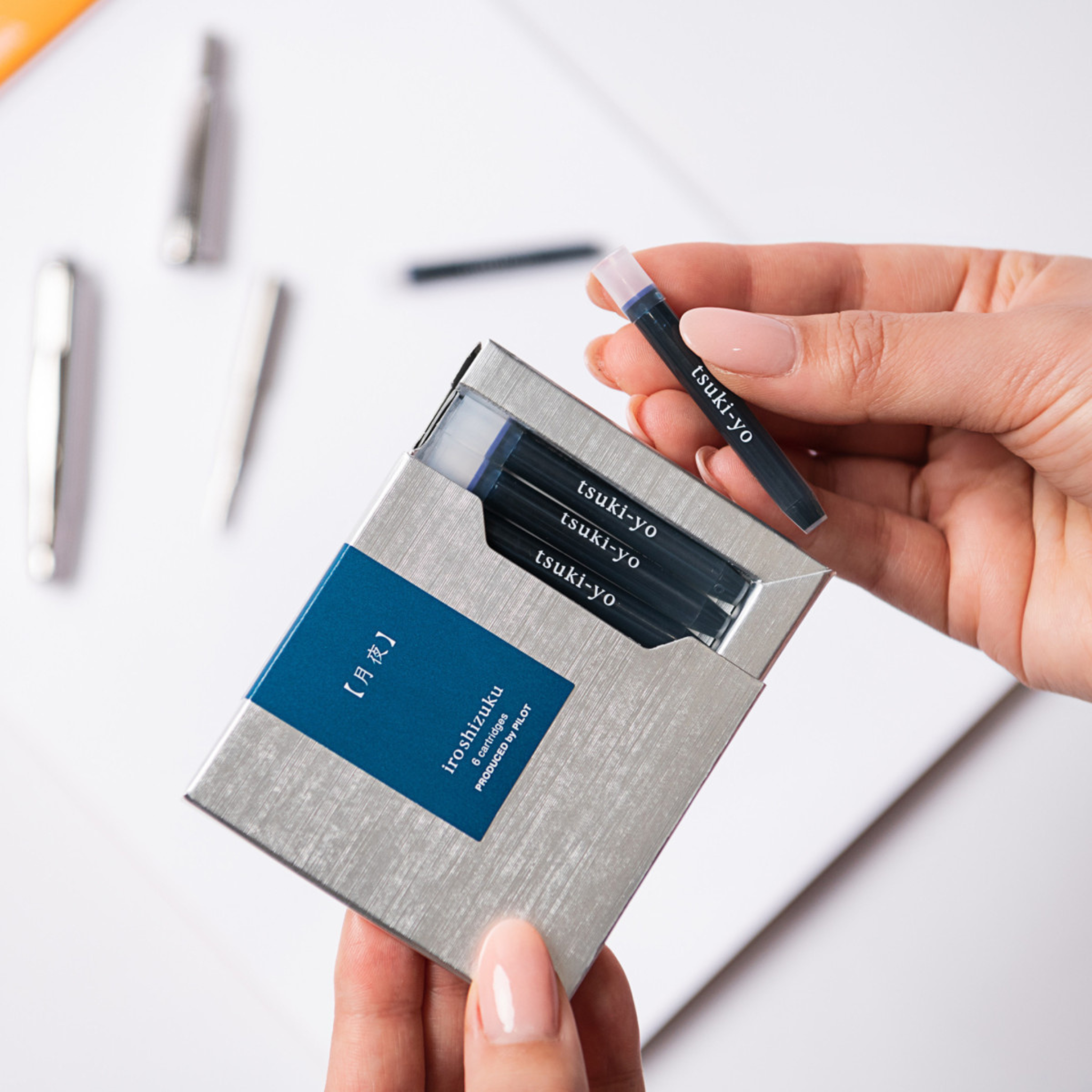 Pilot Iroshizuku Ink Cartridges - Tsuki-yo (Moonlight Blue) Pack of 6
