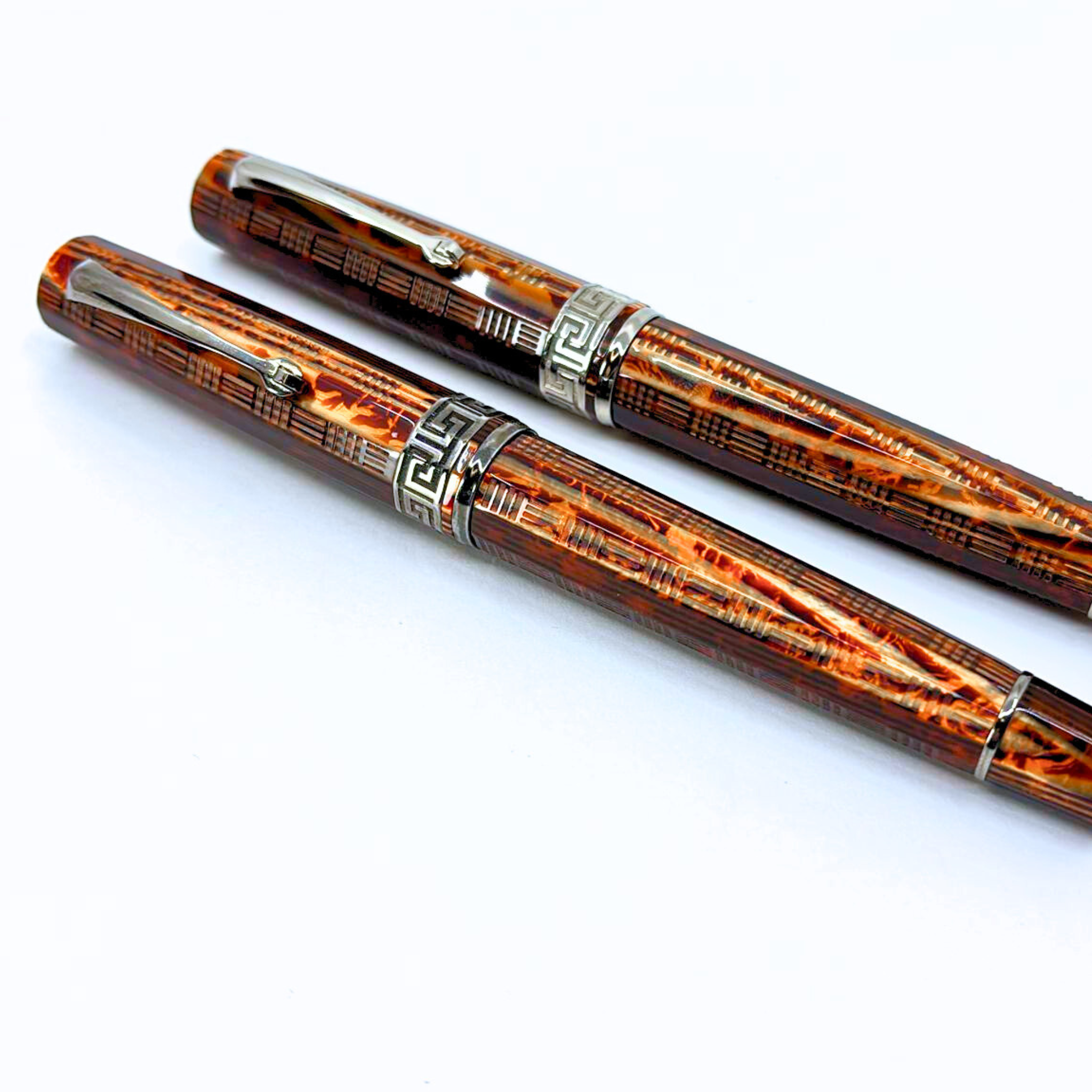 ASC Gladiator Medio Bespoke 2025 Arco Bronze Guilloche Ruthenium Trim - Fountain Pen
