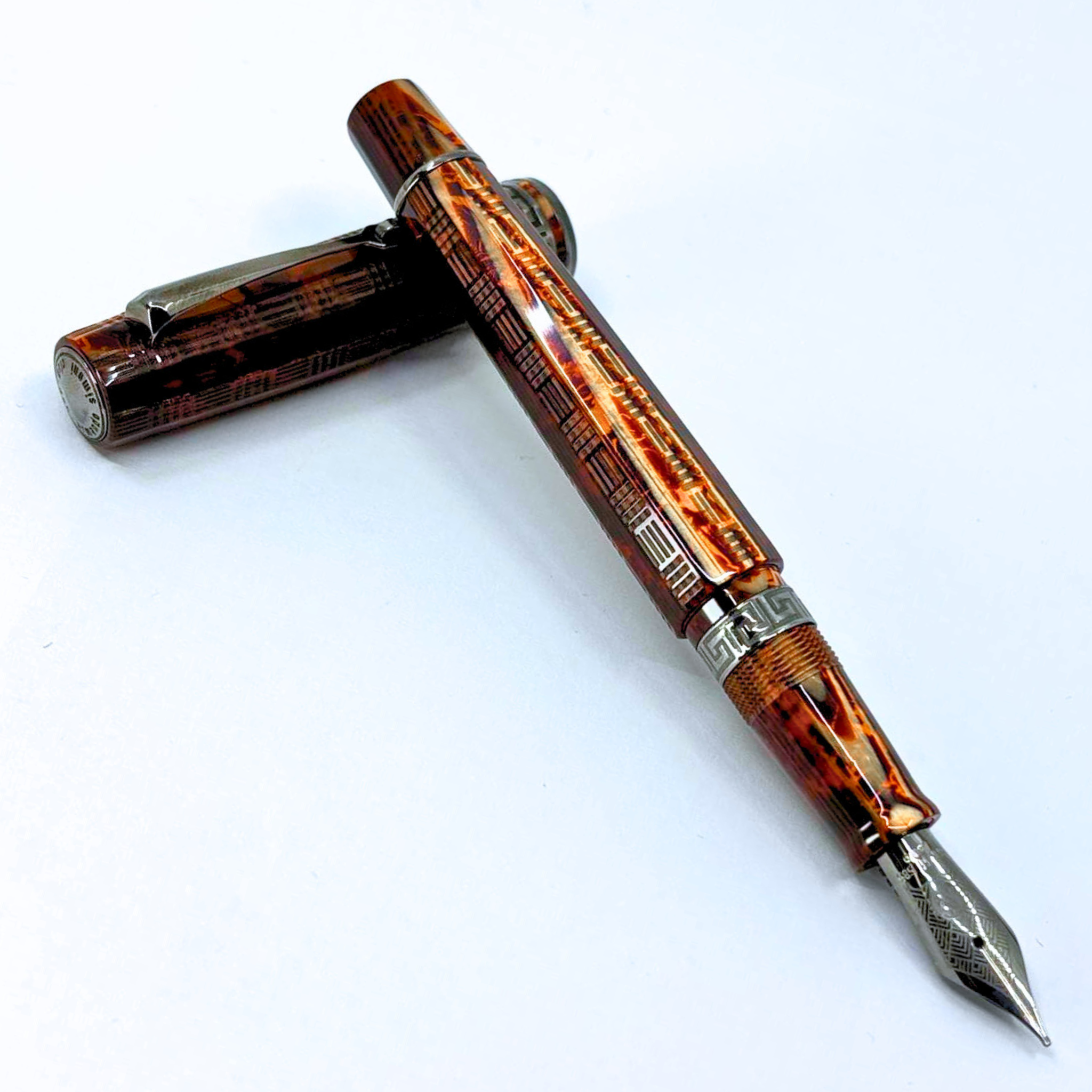 ASC Gladiator Medio Bespoke 2025 Arco Bronze Guilloche Ruthenium Trim - Fountain Pen
