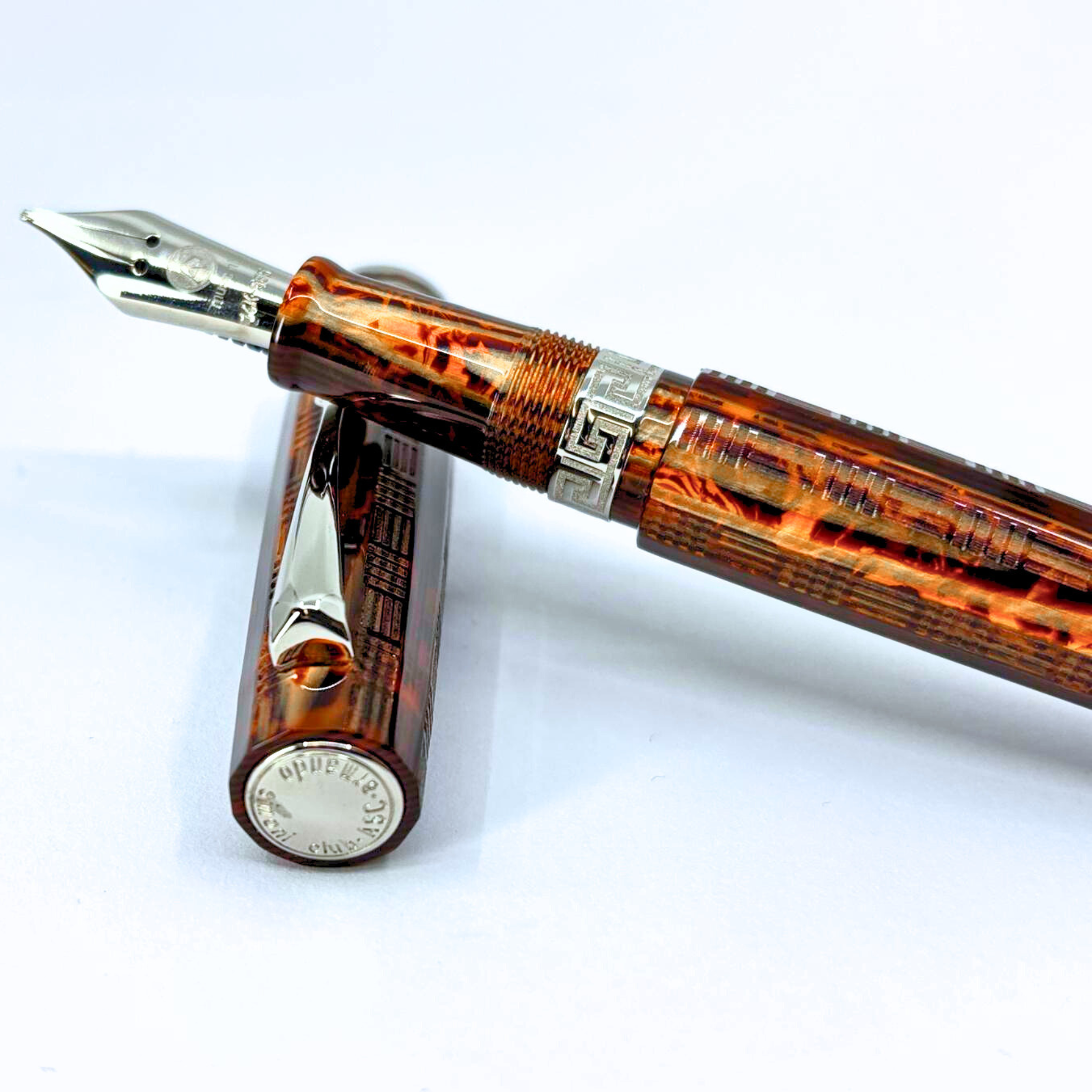 ASC Gladiator Medio Bespoke 2025 Arco Bronze Guilloche Rhodium Trim - Fountain Pen