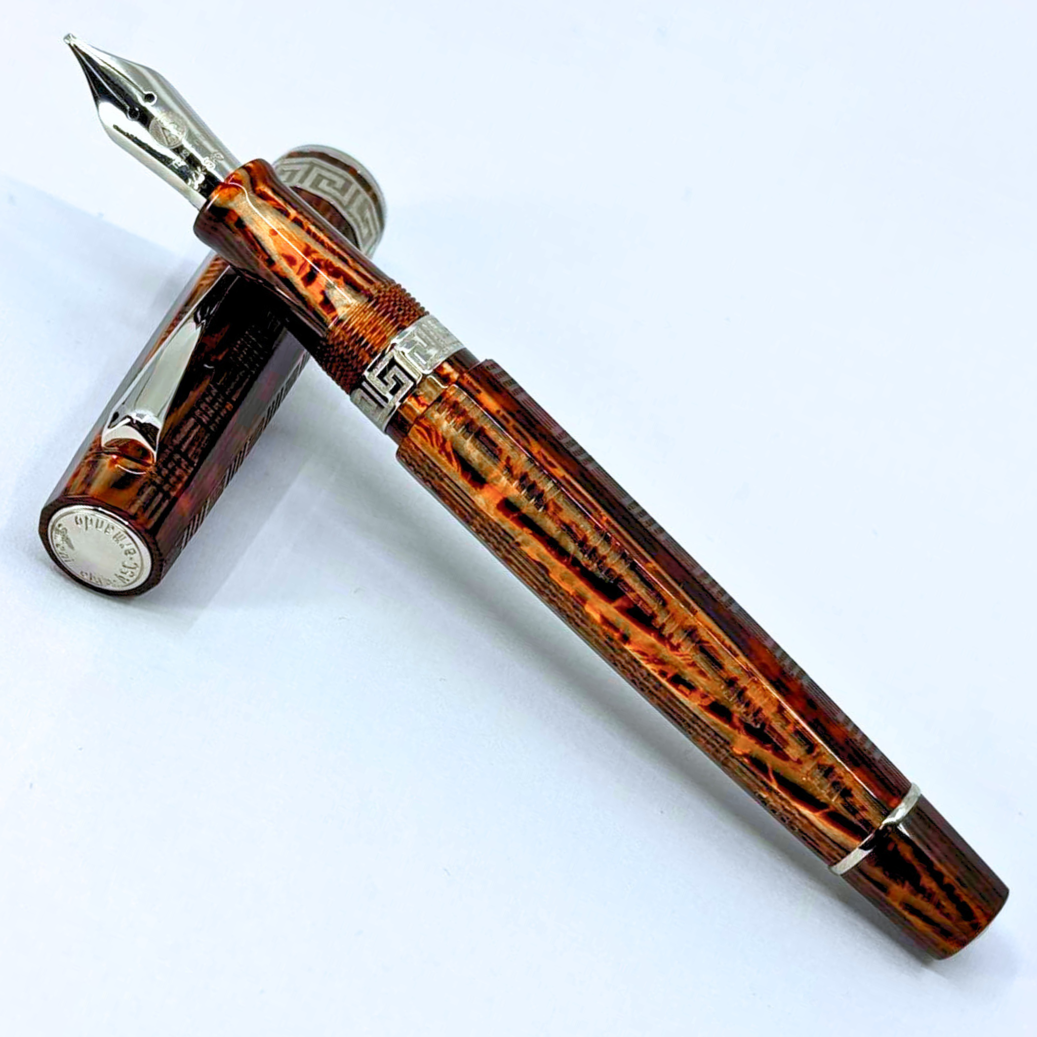 ASC Gladiator Medio Bespoke 2025 Arco Bronze Guilloche Rhodium Trim - Fountain Pen