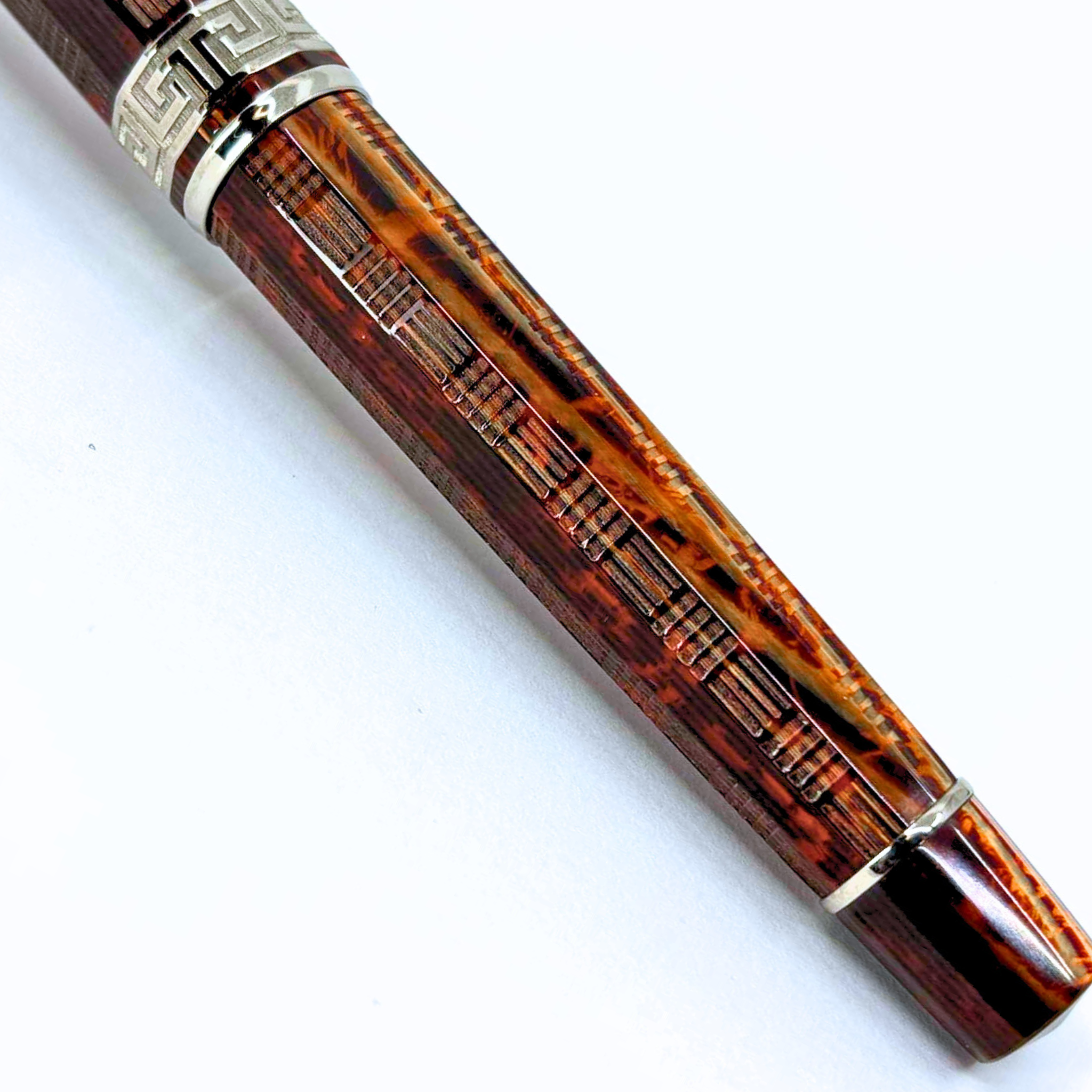 ASC Gladiator Medio Bespoke 2025 Arco Bronze Guilloche Rhodium Trim - Fountain Pen