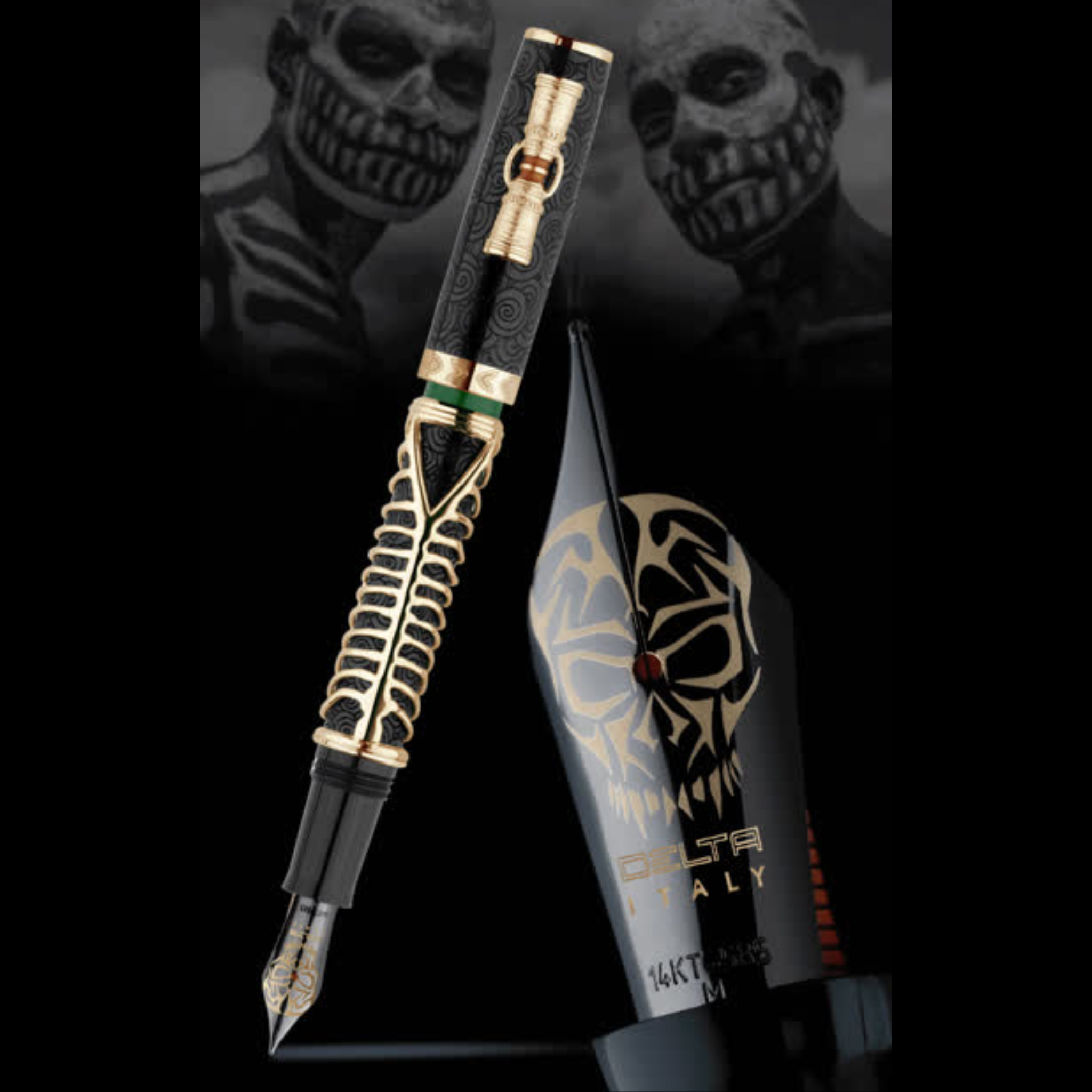 Delta Indigenous People Simbu Silver Trim Fountain Pen L.E.