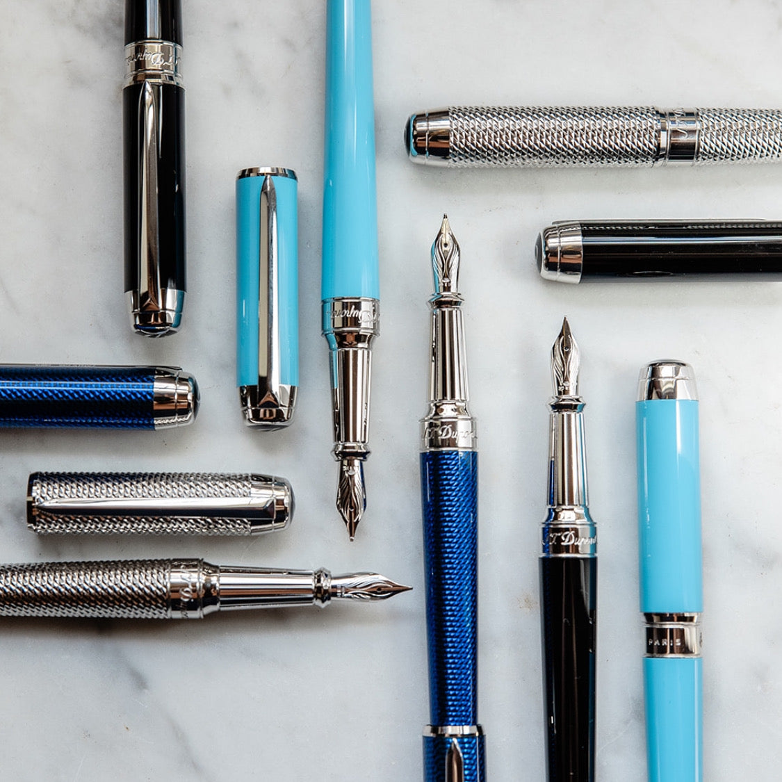 S.T. Dupont Eternity XL Blue Lacquer Over Guilloche