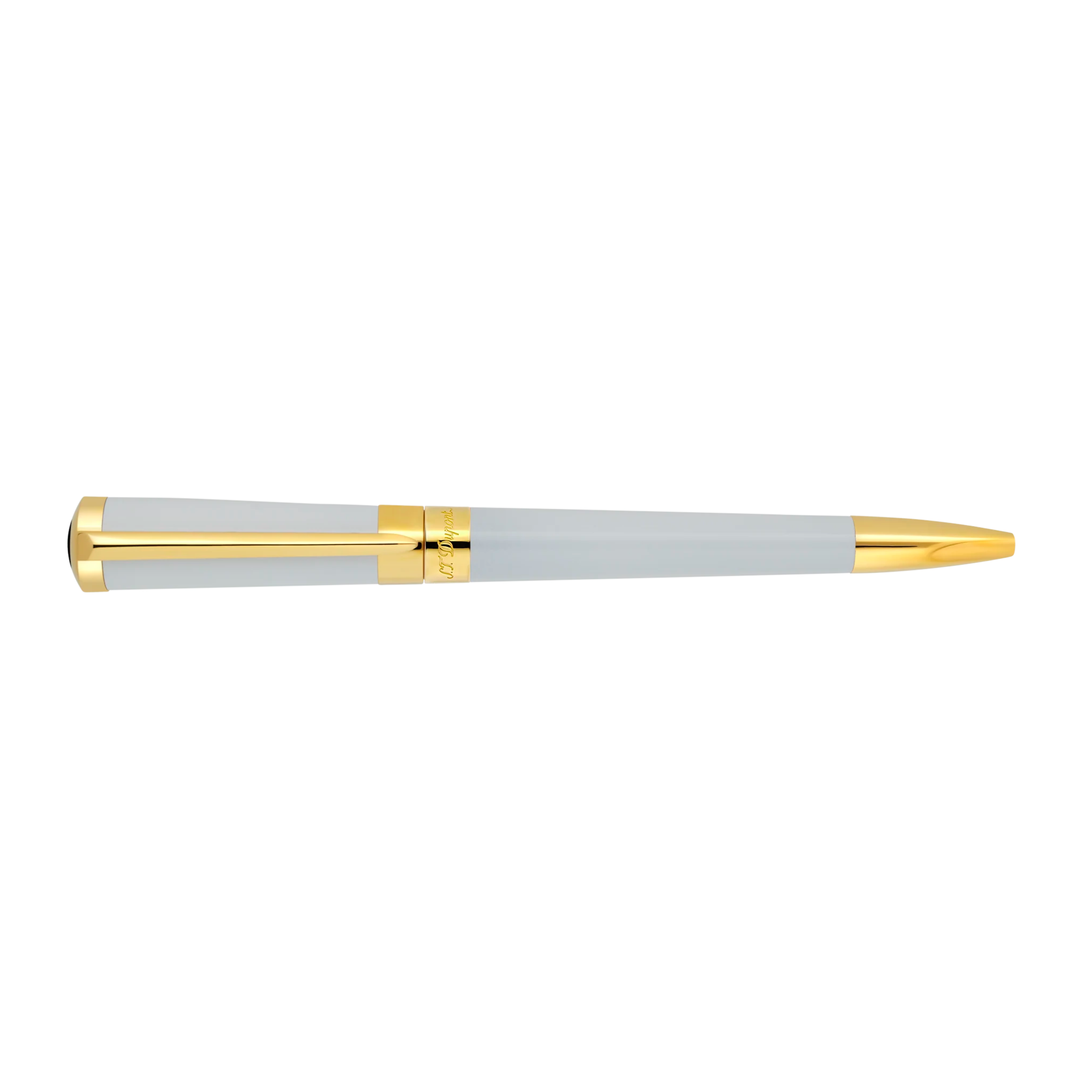 S.T. Dupont Liberte Ballpoint White and Gold- Ballpoint