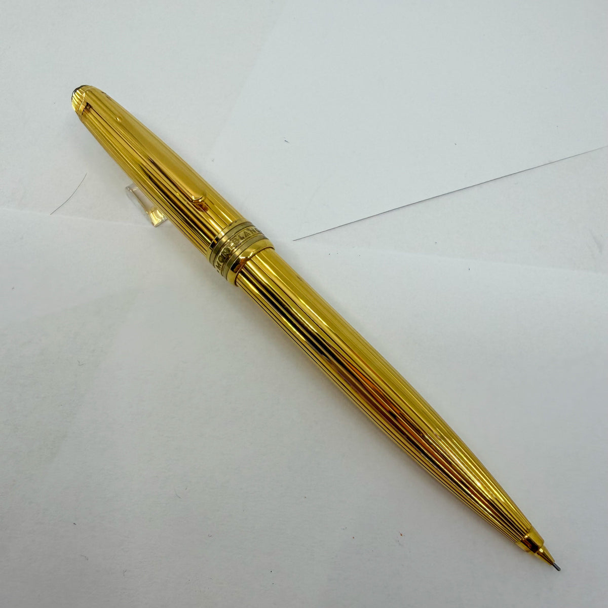 Montblanc Solitaire Pinstriped Gold Vermeil #165 - Mechanical Pencil (0.5mm)