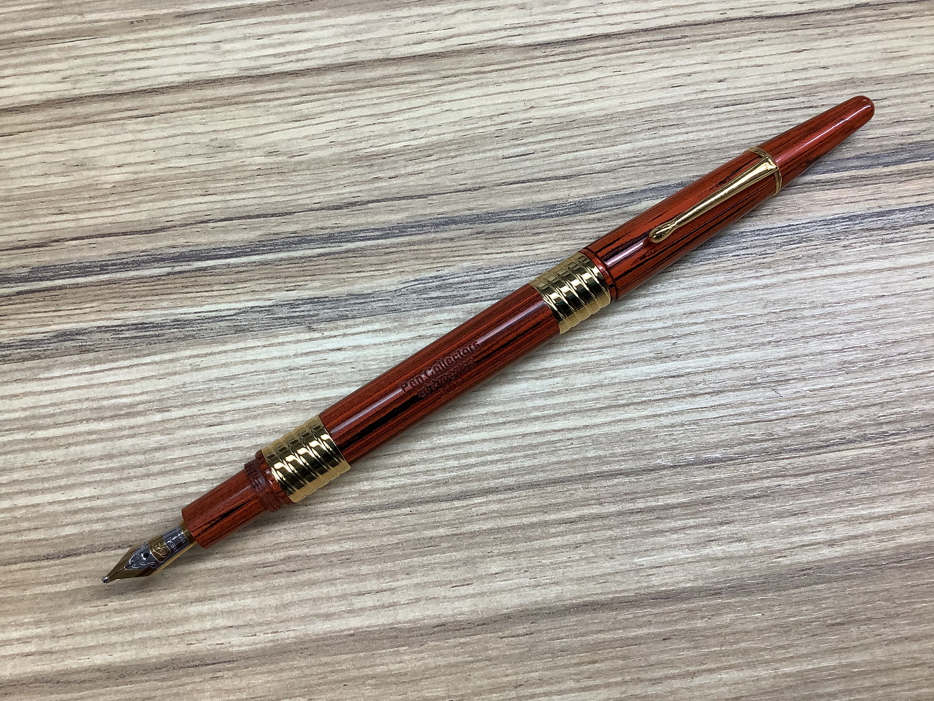 Pen Collectors of America 2001 Limited Edition Redwood Two Tone 18k Gold Nib - Fountain Pen
