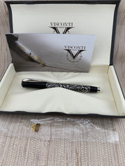 Visconti Rinascimento Sterling Silver Filigree 14k Gold Fine Nib - Fountain Pen