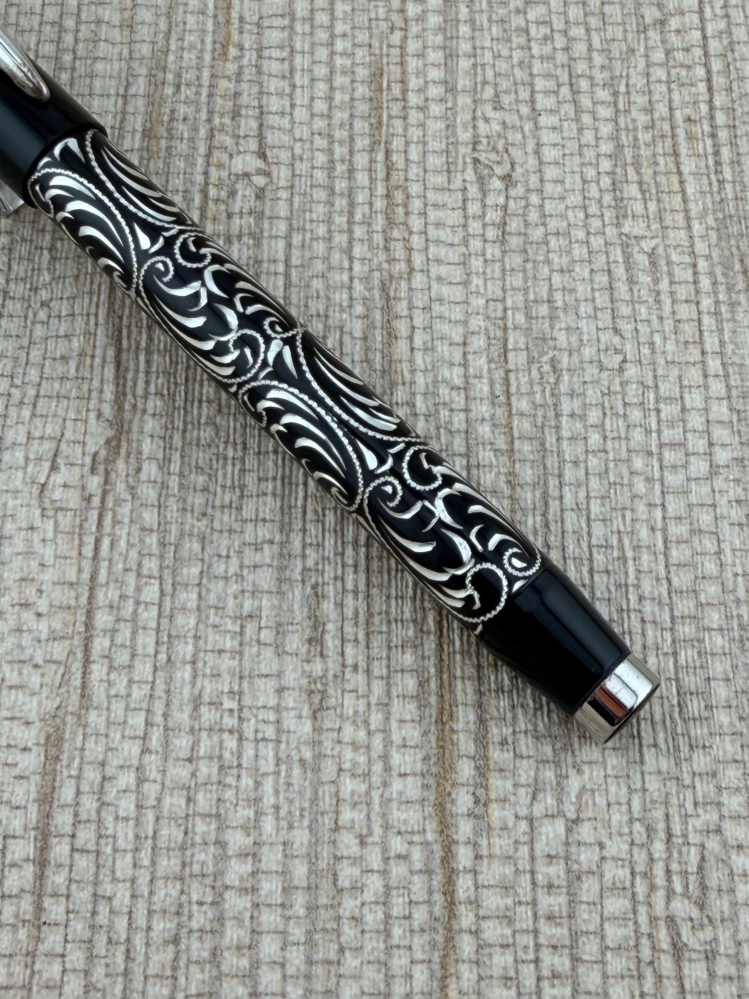 Visconti Rinascimento Sterling Silver Filigree 14k Gold Fine Nib - Fountain Pen