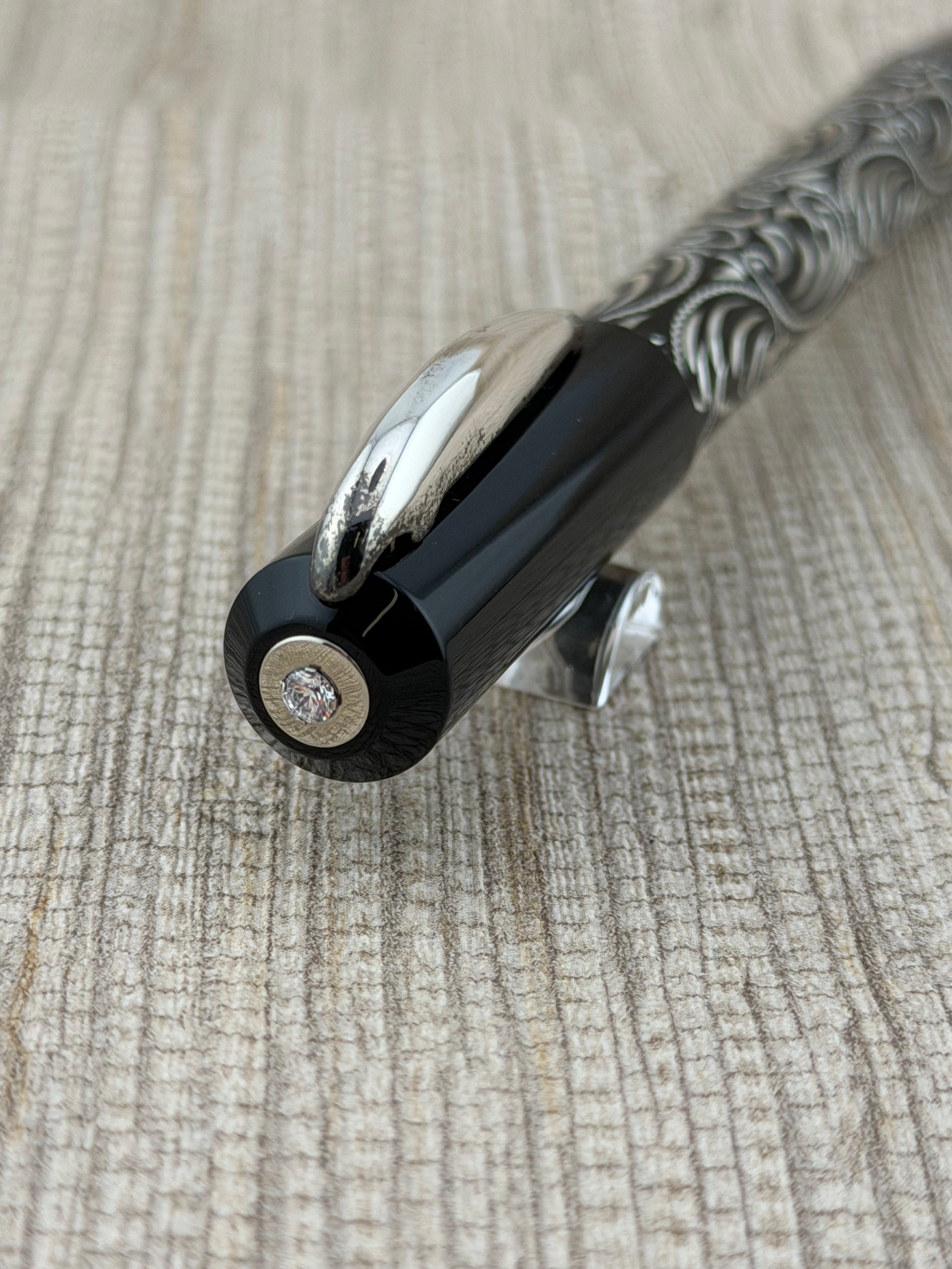 Visconti Rinascimento Sterling Silver Filigree 14k Gold Fine Nib - Fountain Pen