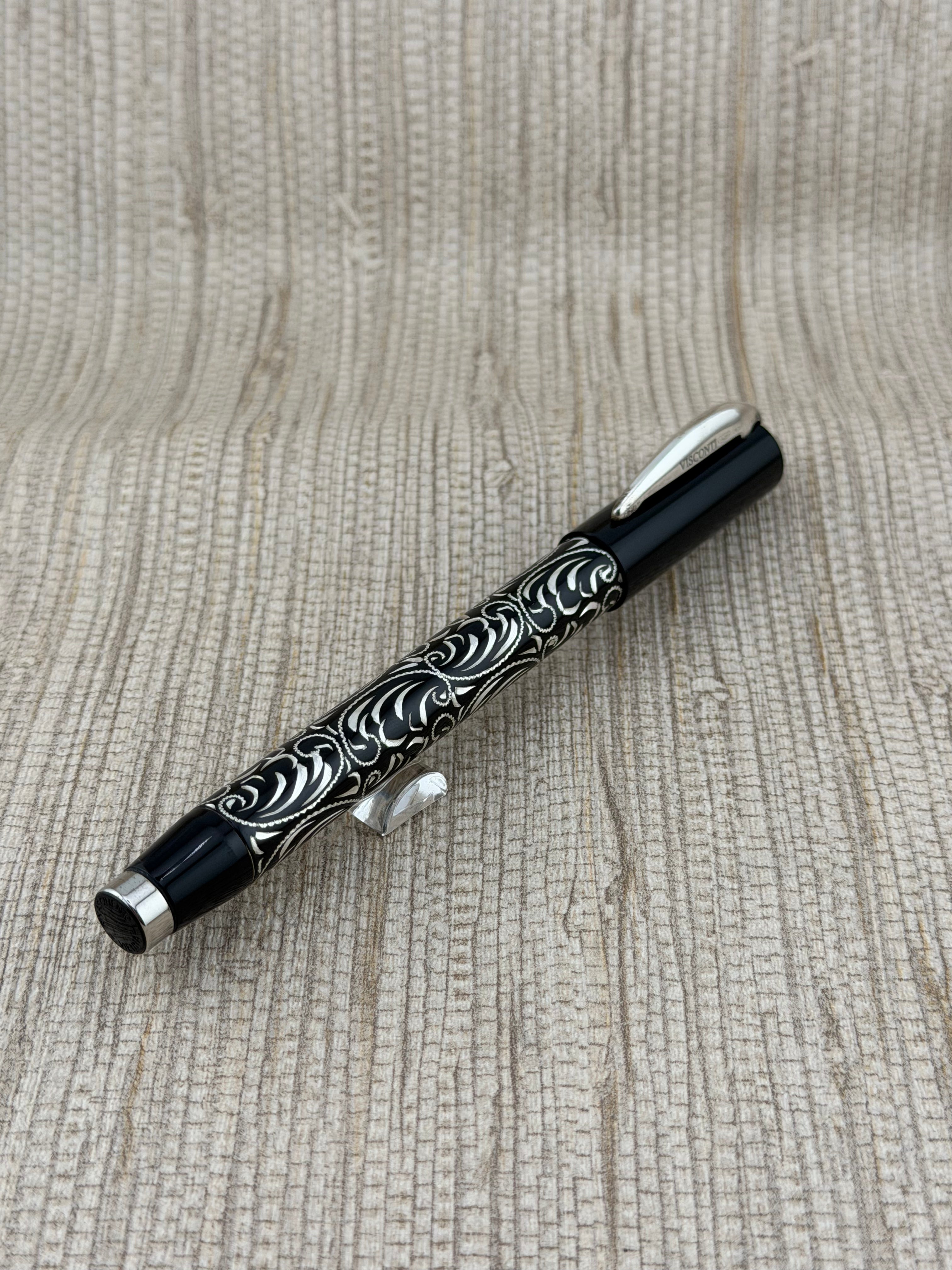 Visconti Rinascimento Sterling Silver Filigree 14k Gold Fine Nib - Fountain Pen