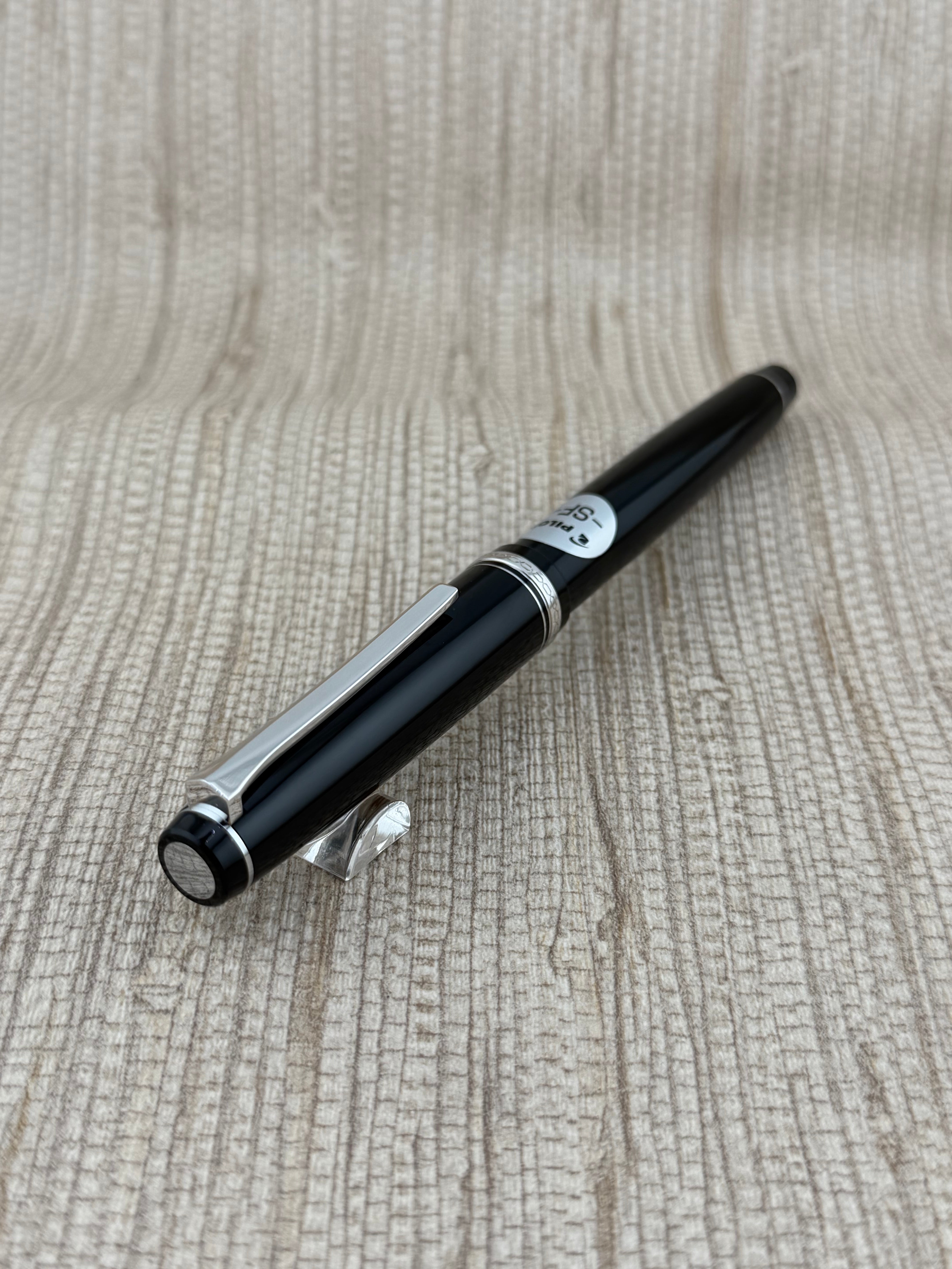 Pilot Falcon Black Rhodium Trim Spencerian Customization On 14k Fine Nib - Fountain Pen