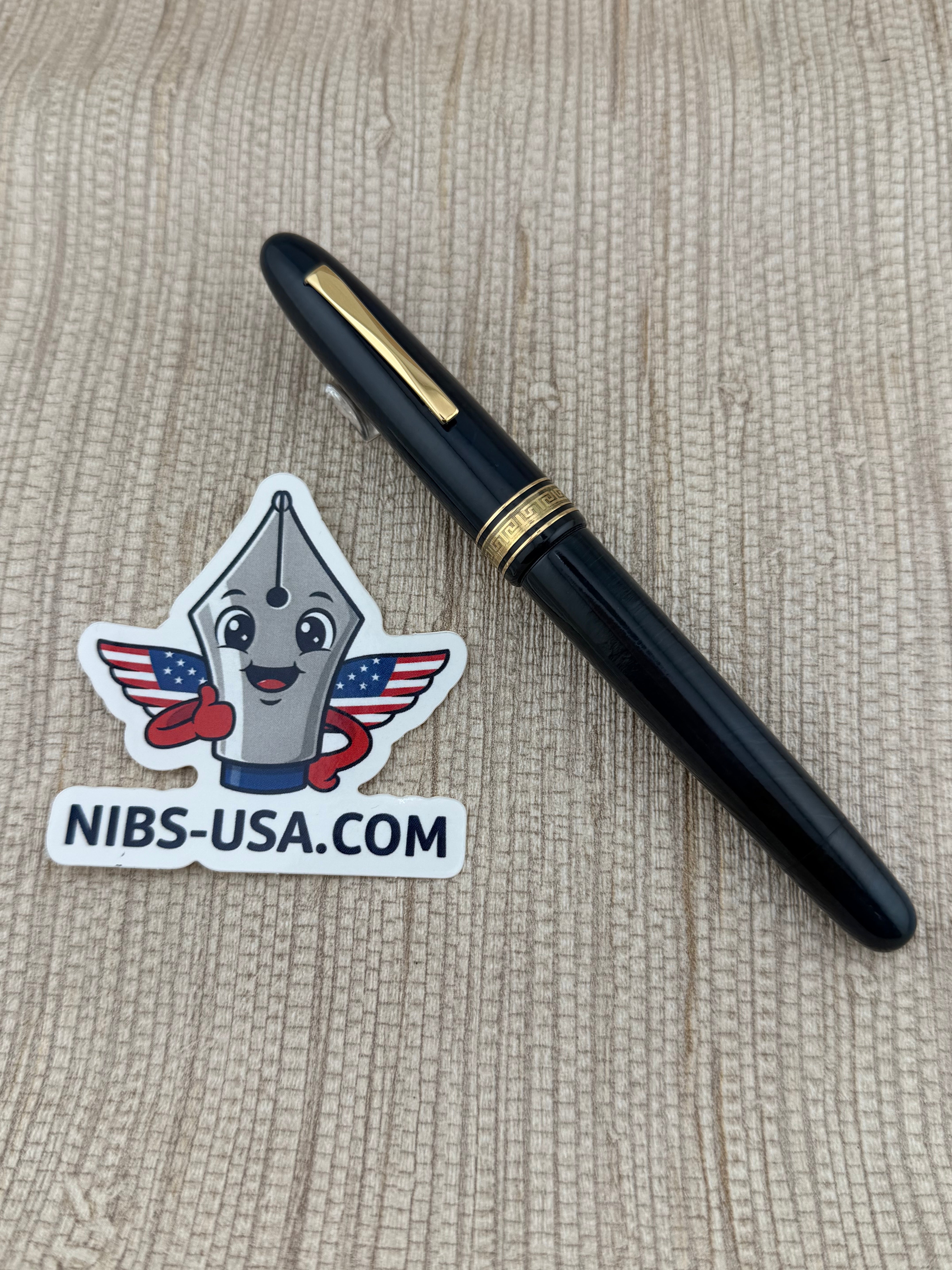 Omas AM87 Burlwood Blue In Strictly New Condition 18k750 Two-Tone Medium Nib - Fountain Pen