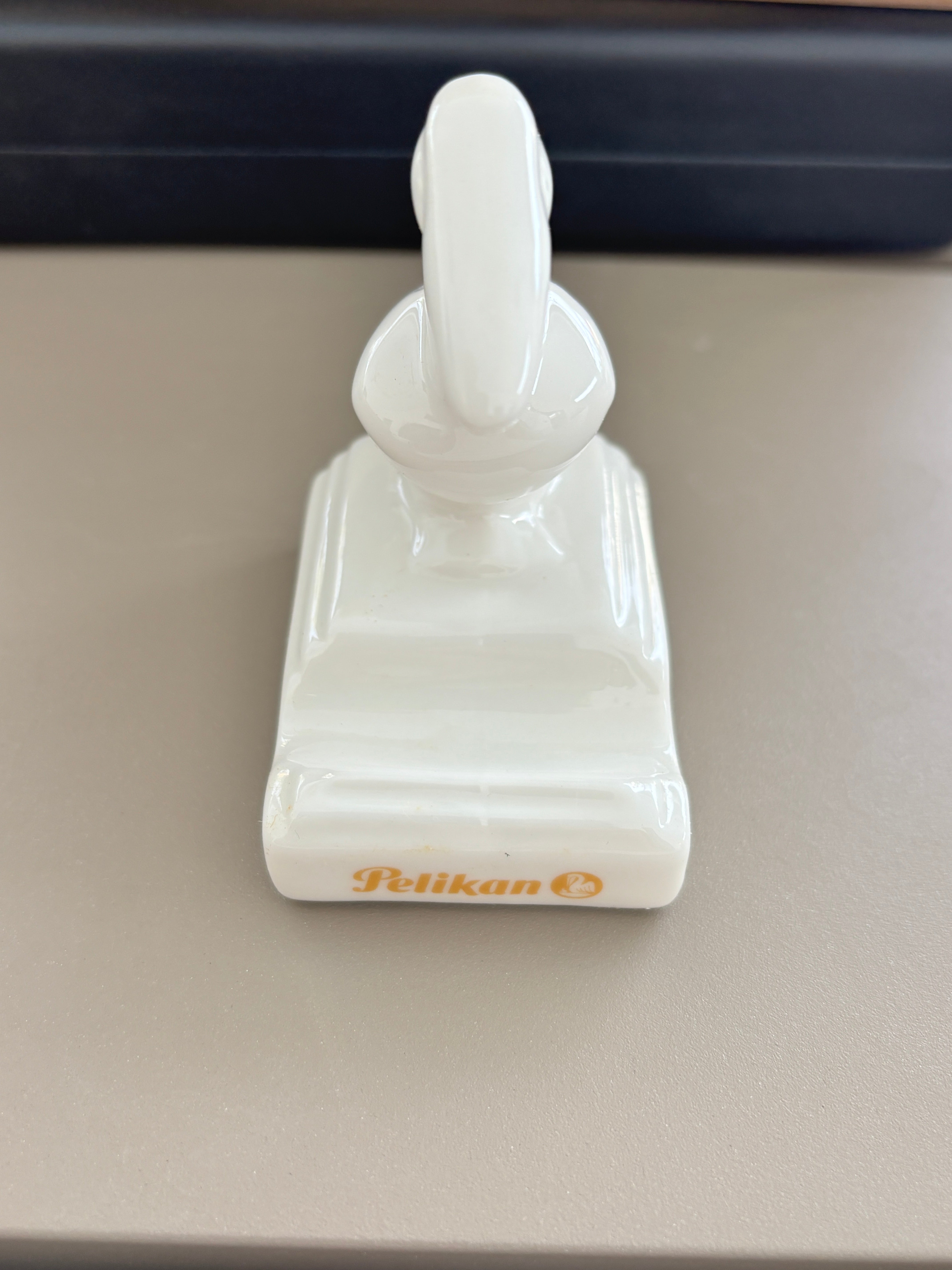 Pelikan Porcelain Pen Holder Bird Figurine - Fountain Pen Stand