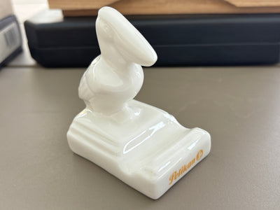 Pelikan Porcelain Pen Holder Bird Figurine - Fountain Pen Stand
