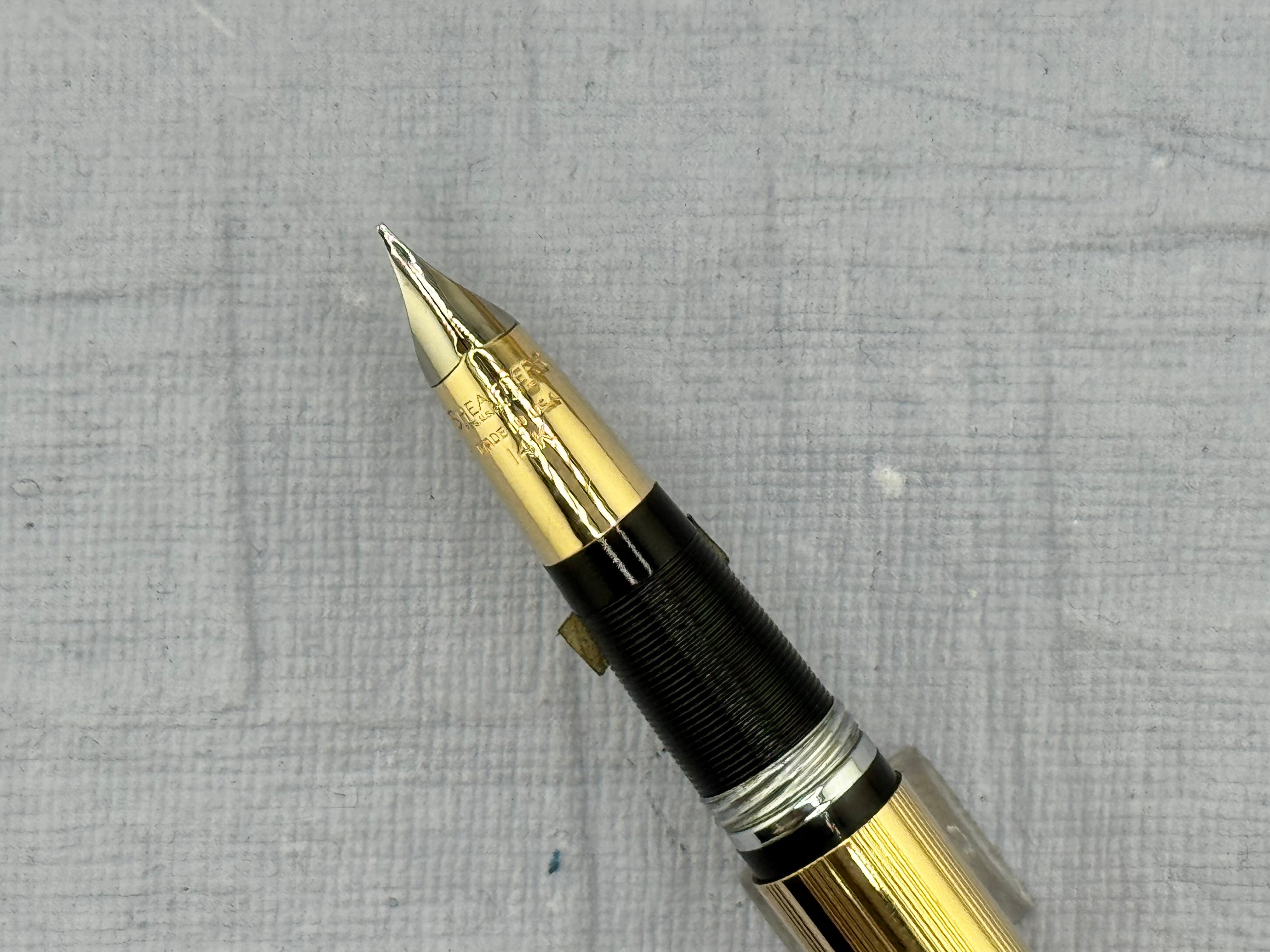 SHEAFFER Snorkel Triumph Two-Tone 14K Fine Nib Gold filled - Fountain Pen  *New Old Stock!*