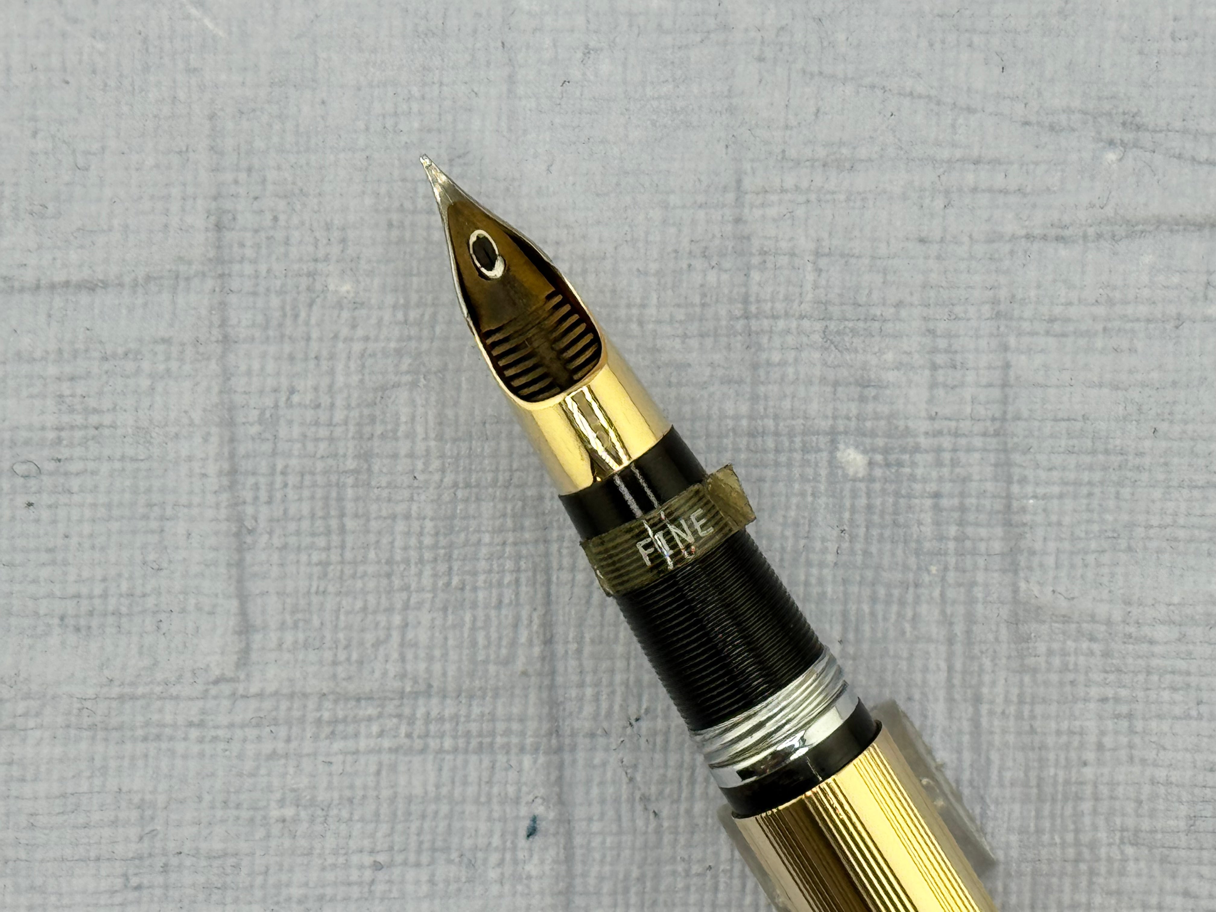 SHEAFFER Snorkel Triumph Two-Tone 14K Fine Nib Gold filled - Fountain Pen  *New Old Stock!*