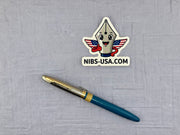 SHEAFFER Snorkel Sentinel Peacock Blue Two-Tone 14K Nib Medium - Fountain Pen  *New Old Stock!*
