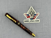 King & Queen Royal Flush Limited Edition Red Scarlet Original Omas Celluloid - Fountain Pen