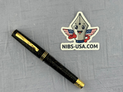 King & Queen Royal Flush Limited Edition Oro Black Original Omas Celluloid - Fountain Pen