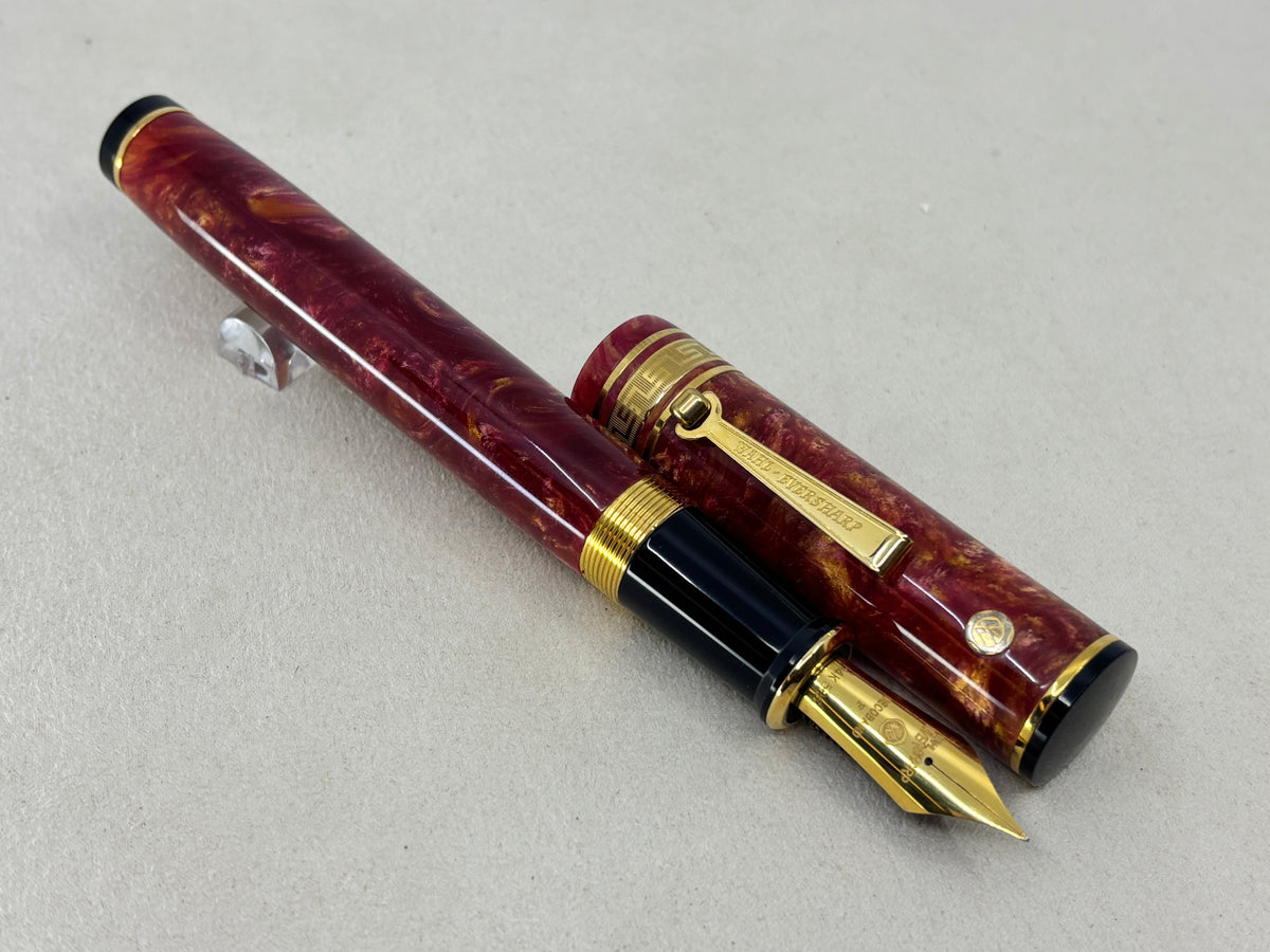 Wahl-Eversharp Decoband Red Flamingo Gold Trim - Fountain Pen