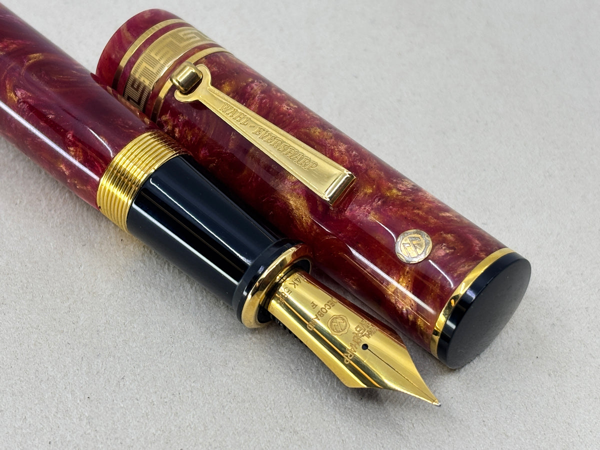 Wahl-Eversharp Decoband Red Flamingo Gold Trim - Fountain Pen