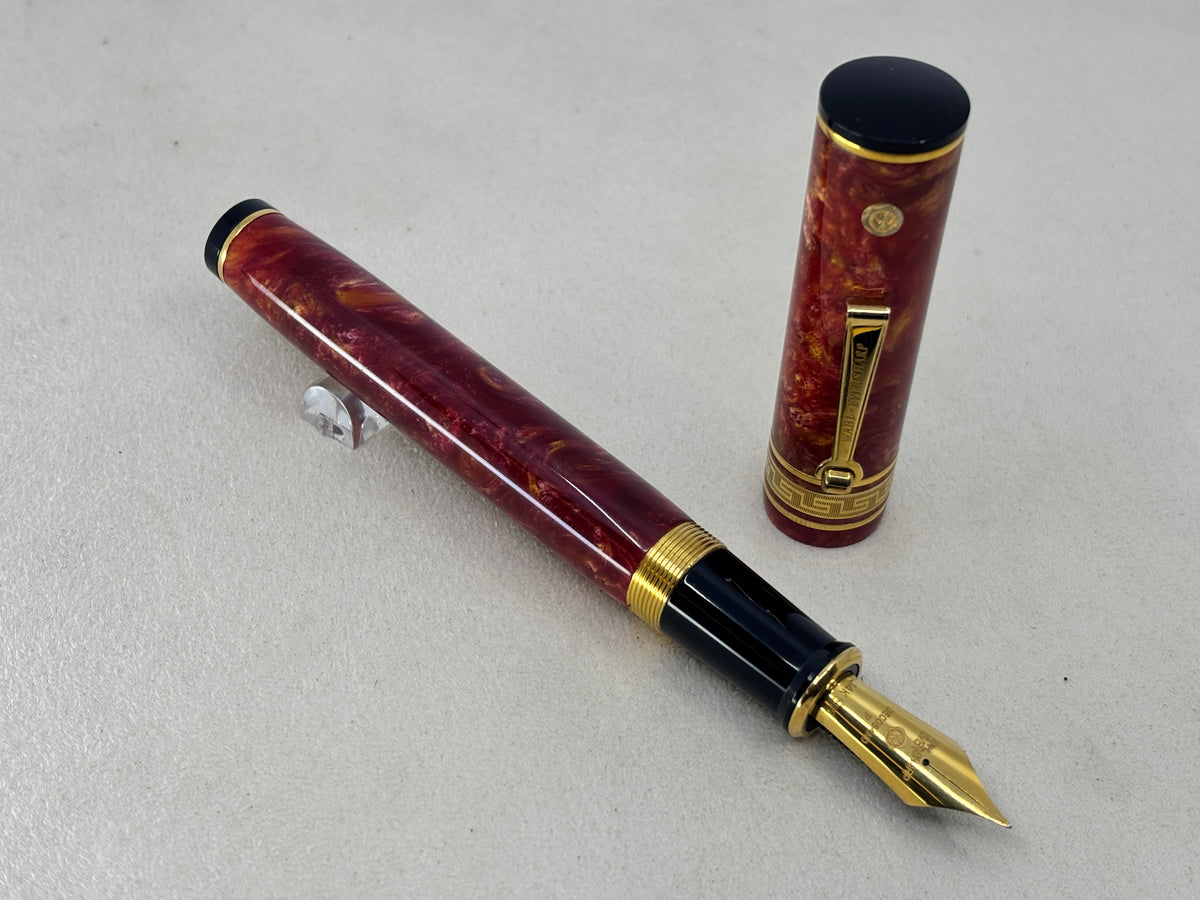 Wahl-Eversharp Decoband Red Flamingo Gold Trim - Fountain Pen