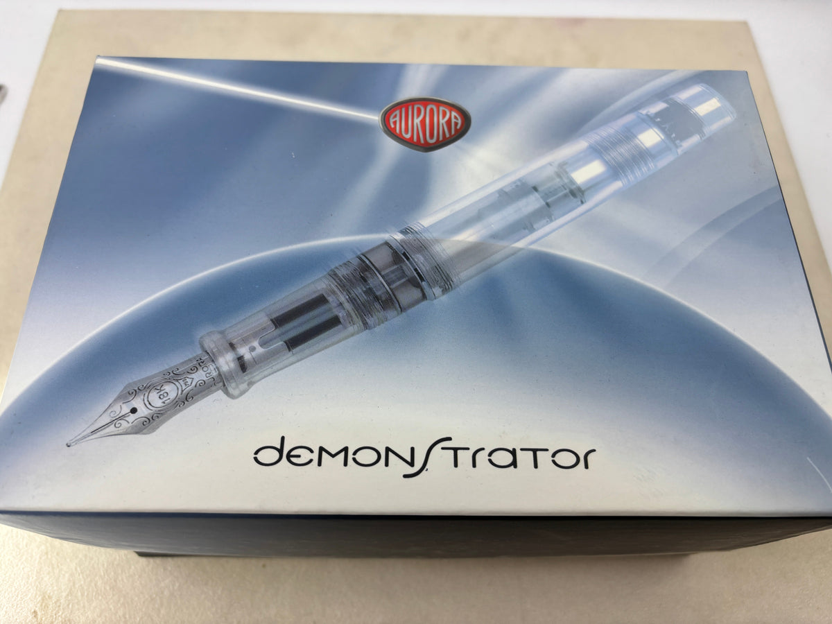 Aurora Optima Clear Demonstrator Red Ends Limited Edition 18K Nib - Fountain Pen