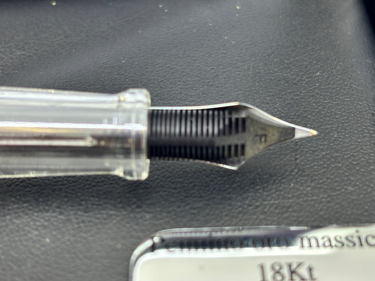 Aurora Optima Clear Demonstrator Red Ends Limited Edition 18K Nib - Fountain Pen