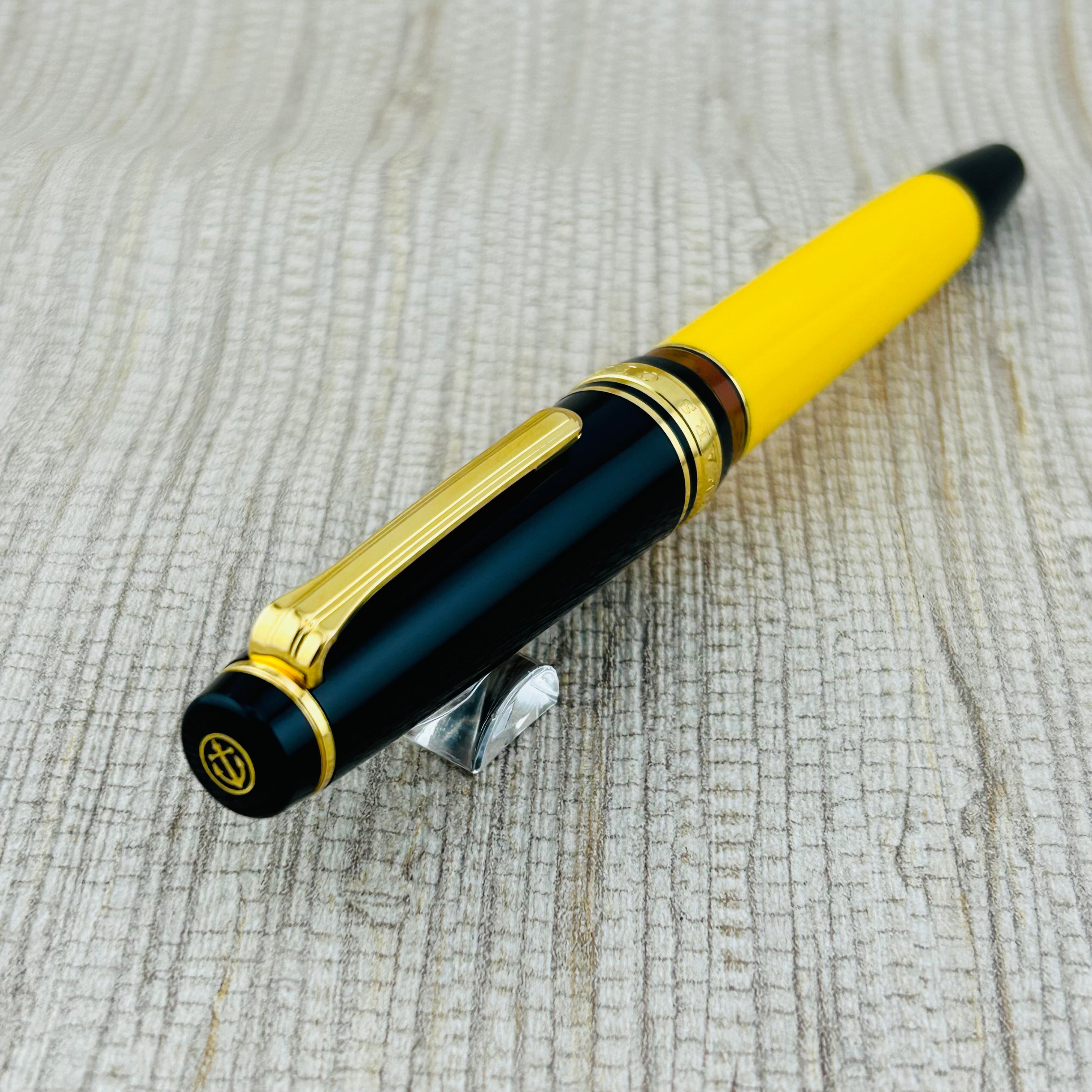 Sailor Pro Gear Realo Yellow Black Cap Limited Edition 21/88 Architect Gold Nib 21K - Fountain Pen