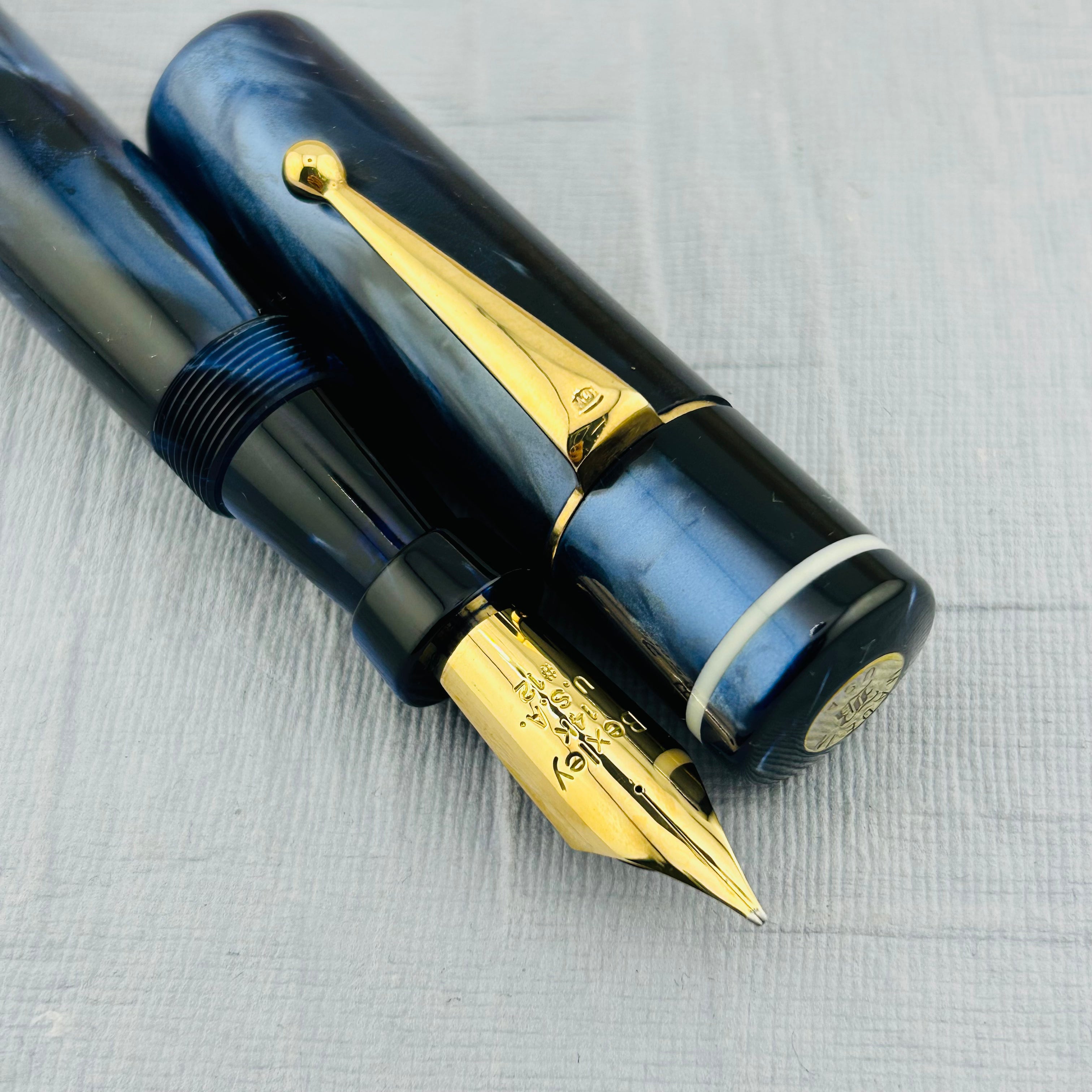 Bexley Giant Purple #51 Gold Nib 14K Huge Size 12 - Fountain Pen