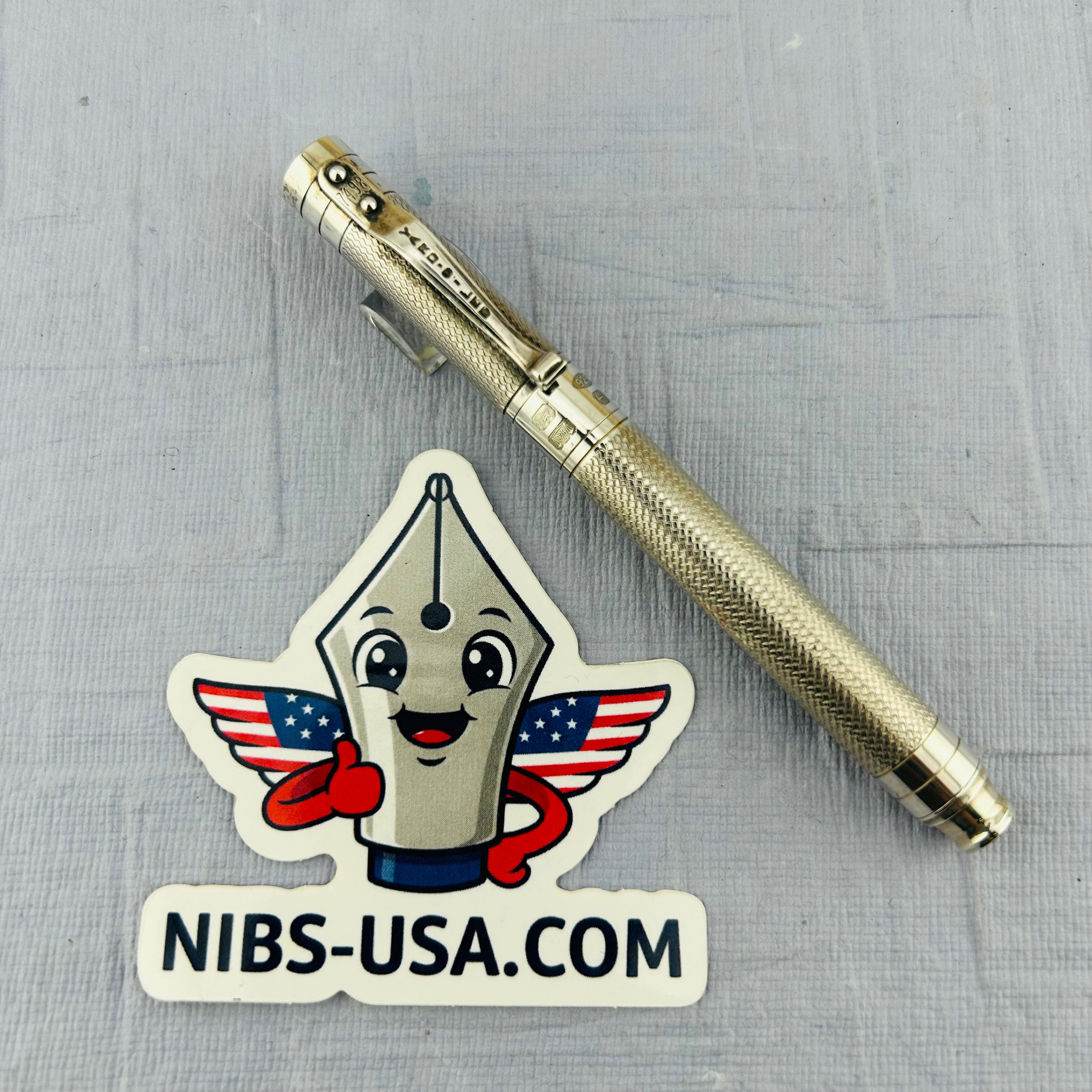 Yard-0-Led Sterling Silver 925 Barleycorn Short Size "The Pocket Collection" - Fountain Pen