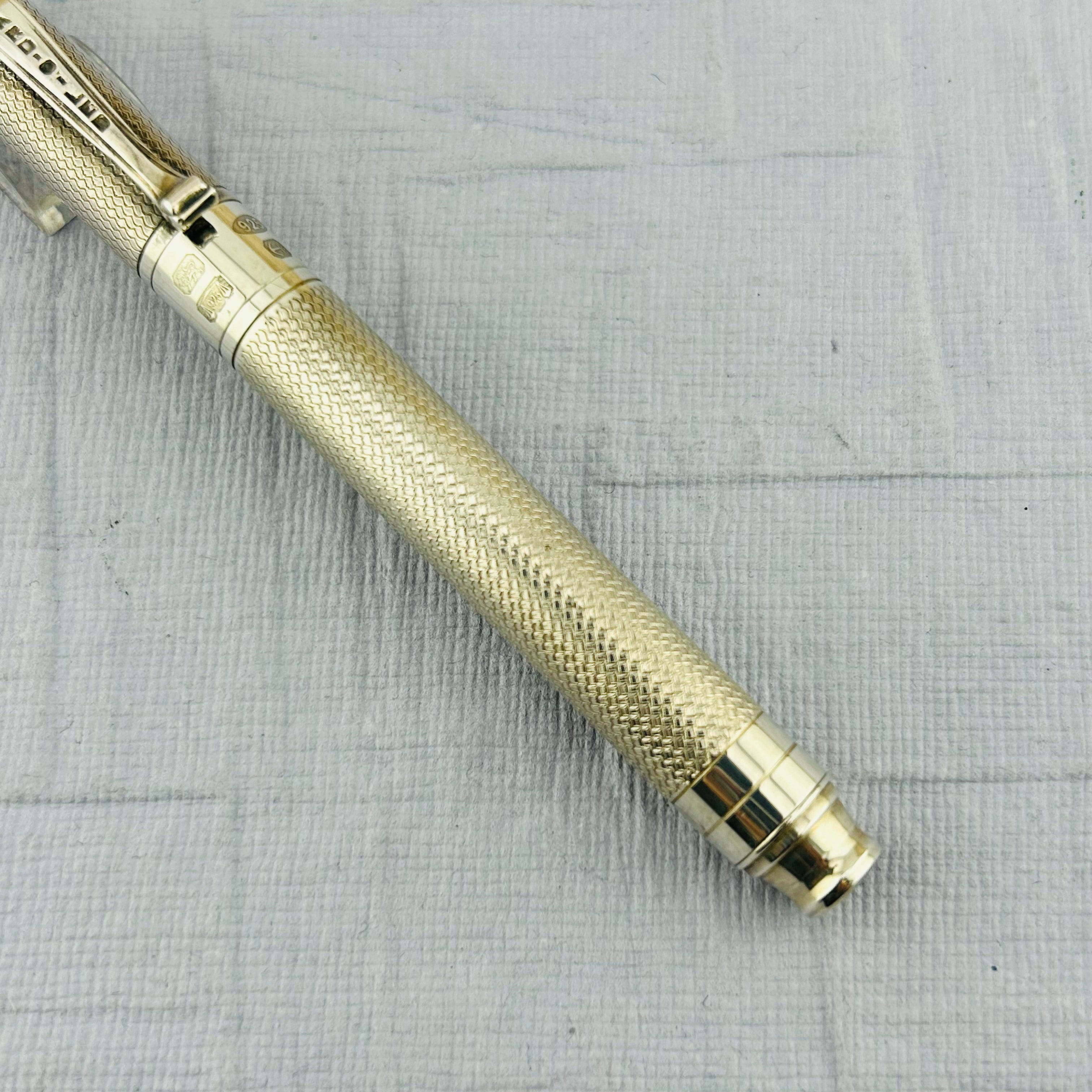 Yard-0-Led Sterling Silver 925 Barleycorn Short Size "The Pocket Collection" - Fountain Pen