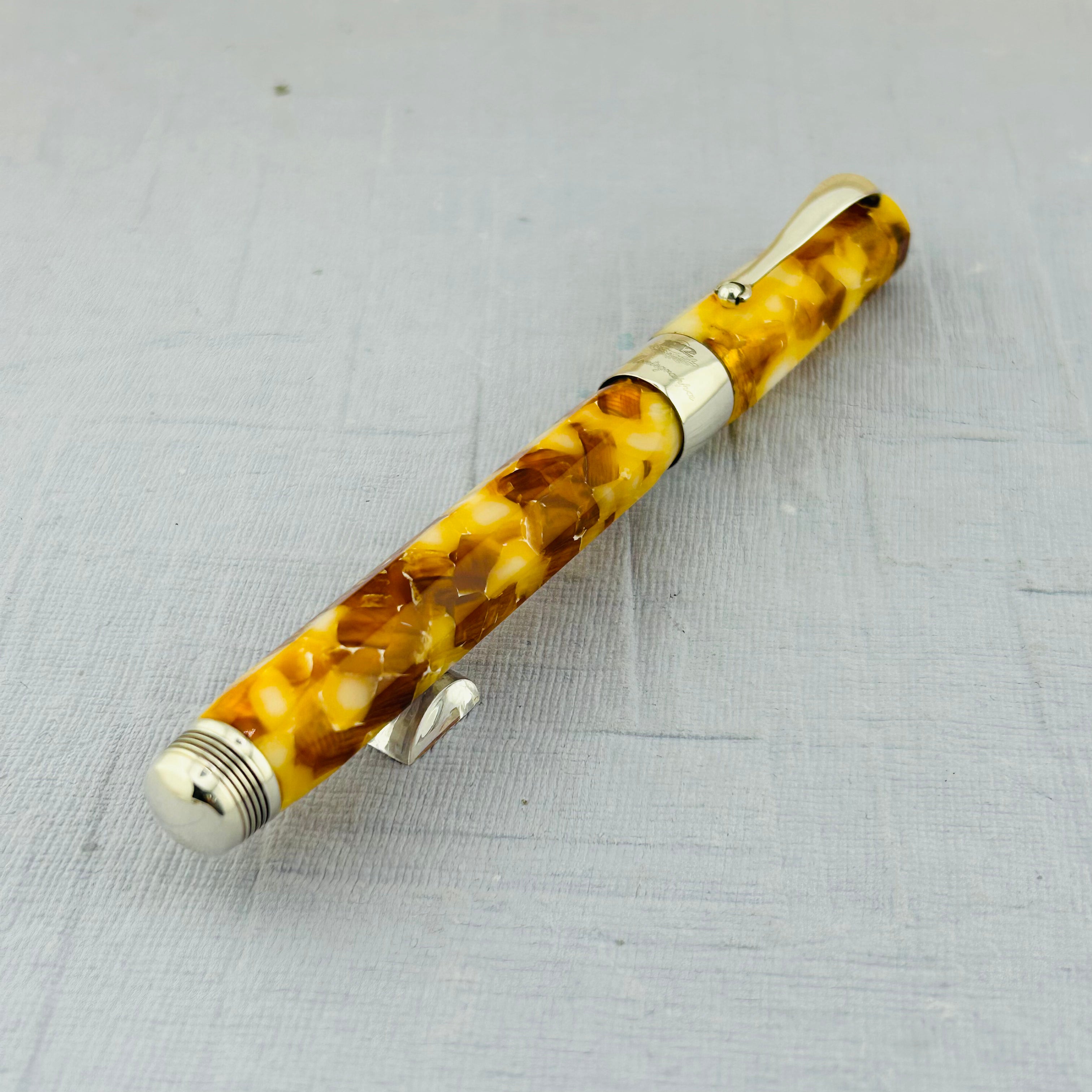 Montegrappa Bassano Del Grappa Honey Marble Celluloid  - Rollerball Pen