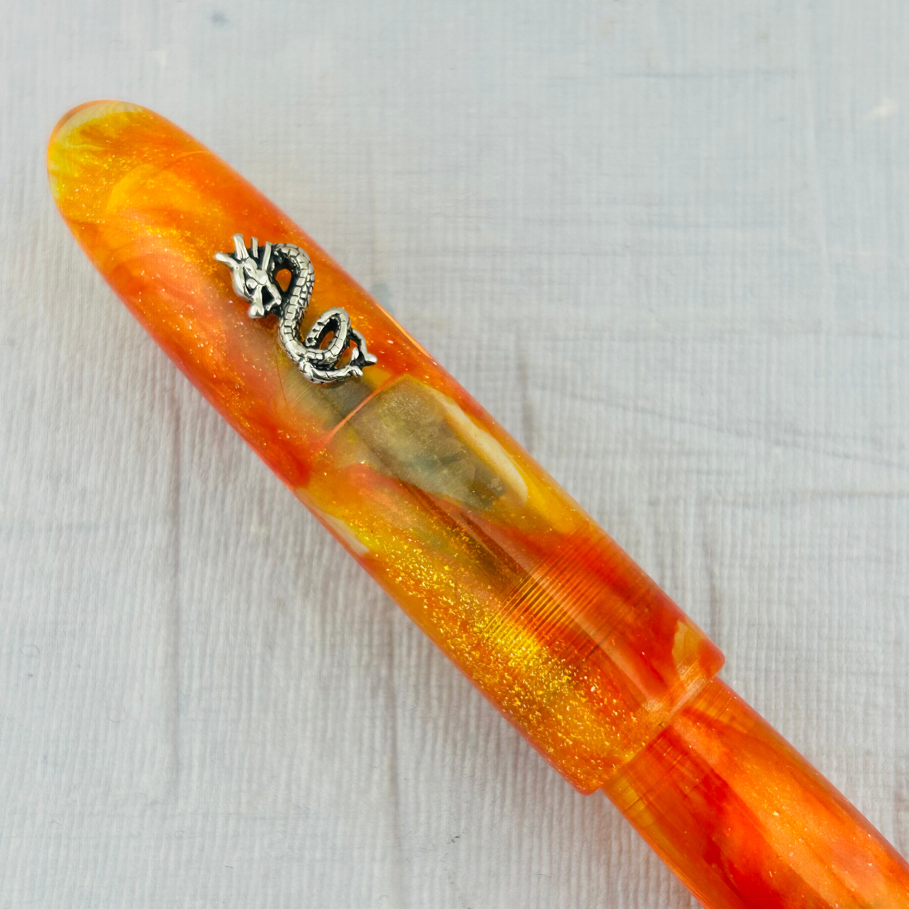 Karas Pen Dragon Orange Material Very Nice - Fountain Pen