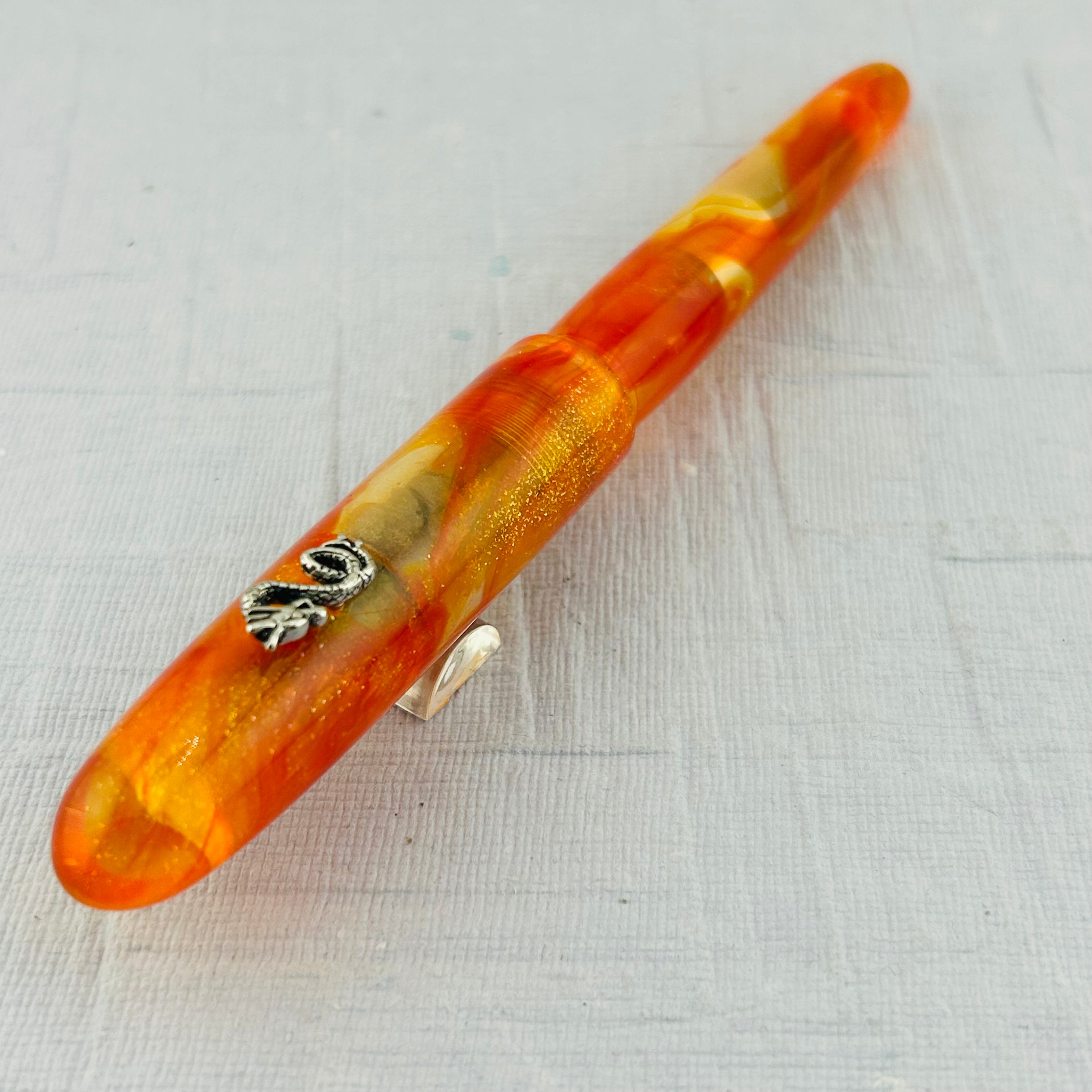 Karas Pen Dragon Orange Material Very Nice - Fountain Pen