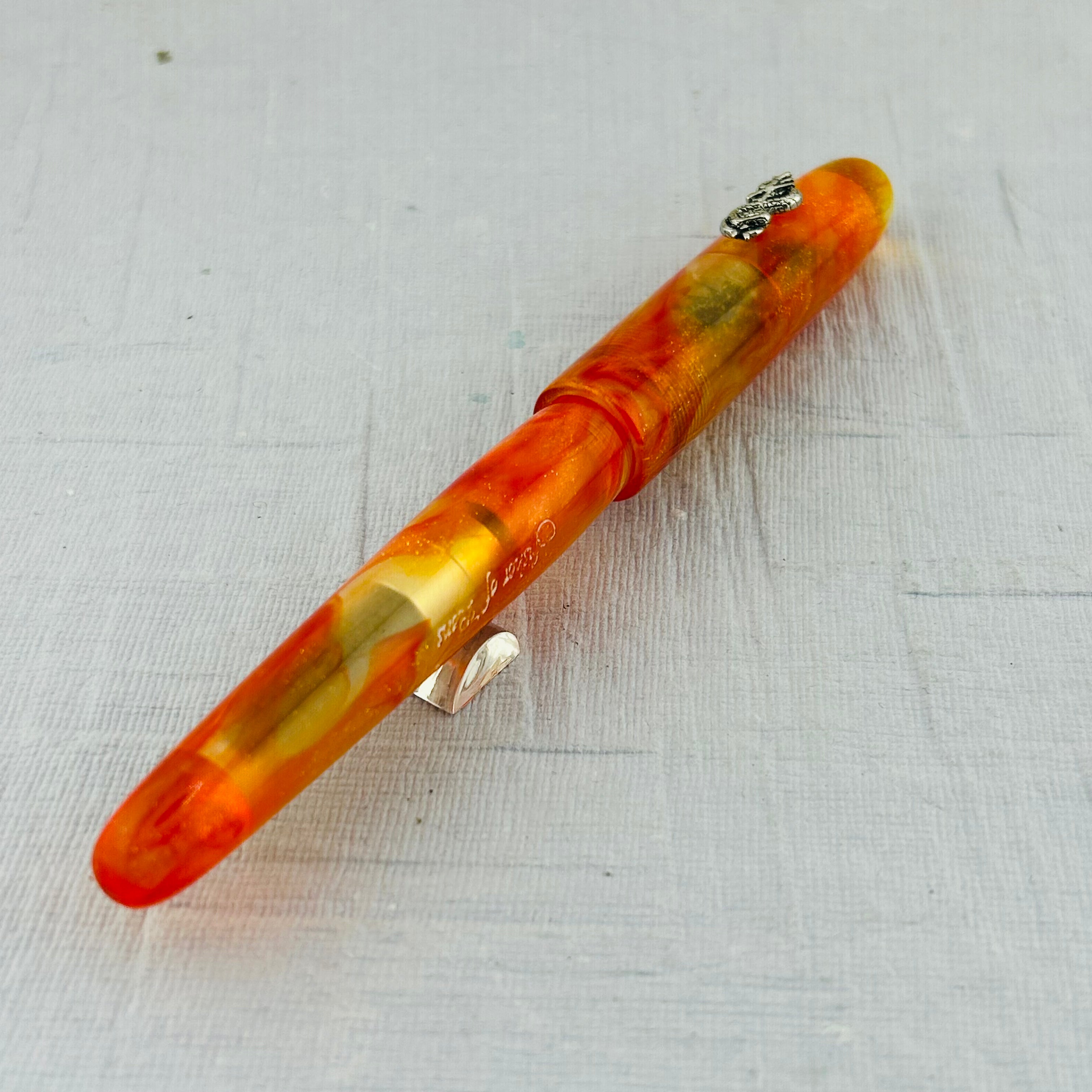 Karas Pen Dragon Orange Material Very Nice - Fountain Pen