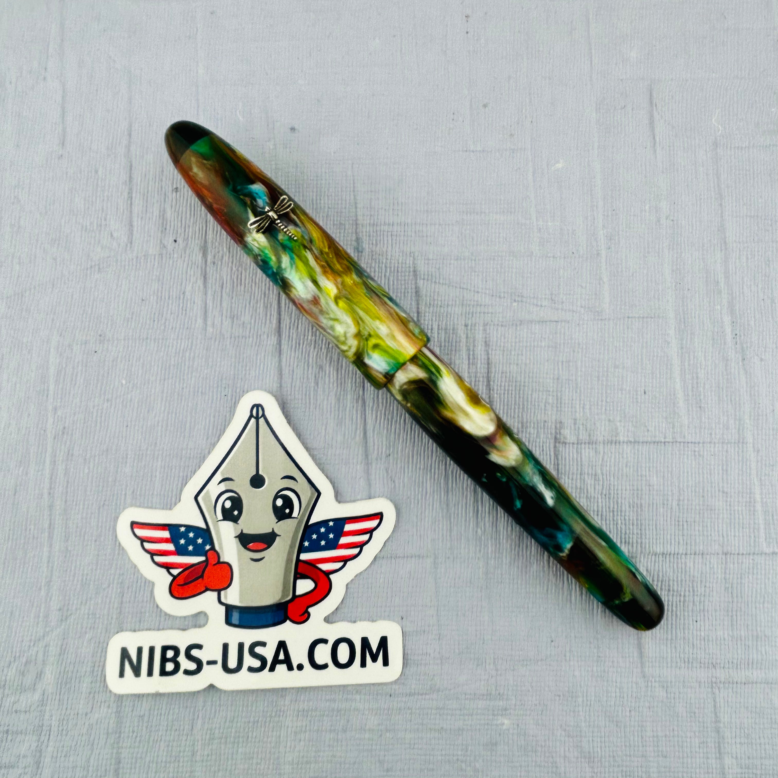 Karas Pen Fisher of Pens Butterfly Beautiful Color! - Fountain Pen