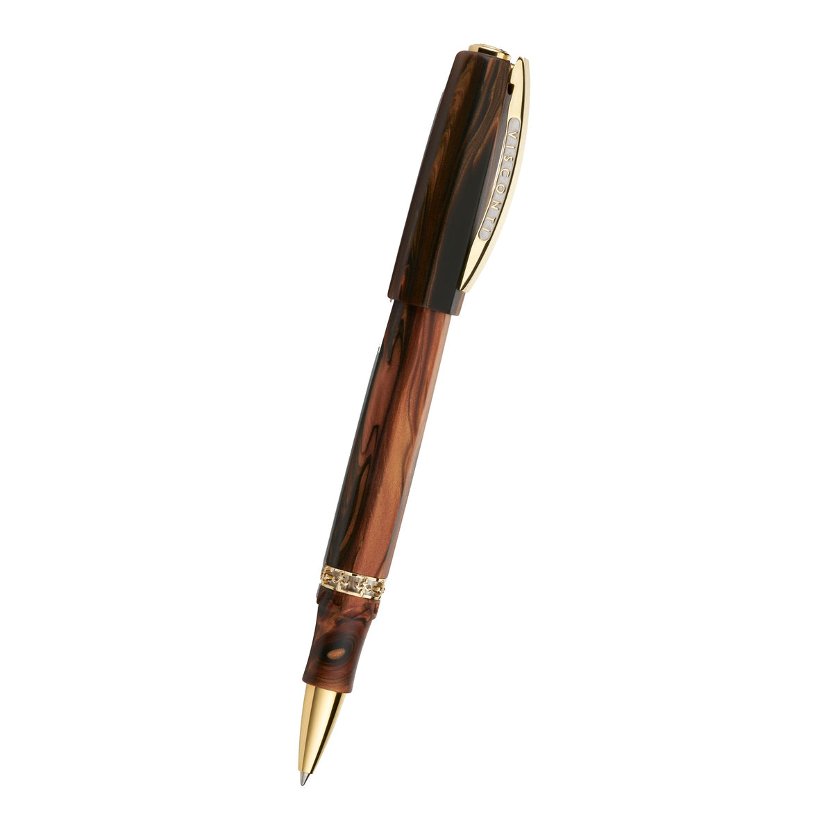 Visconti Medici Briarwood w/Gold Trim - Rollerball