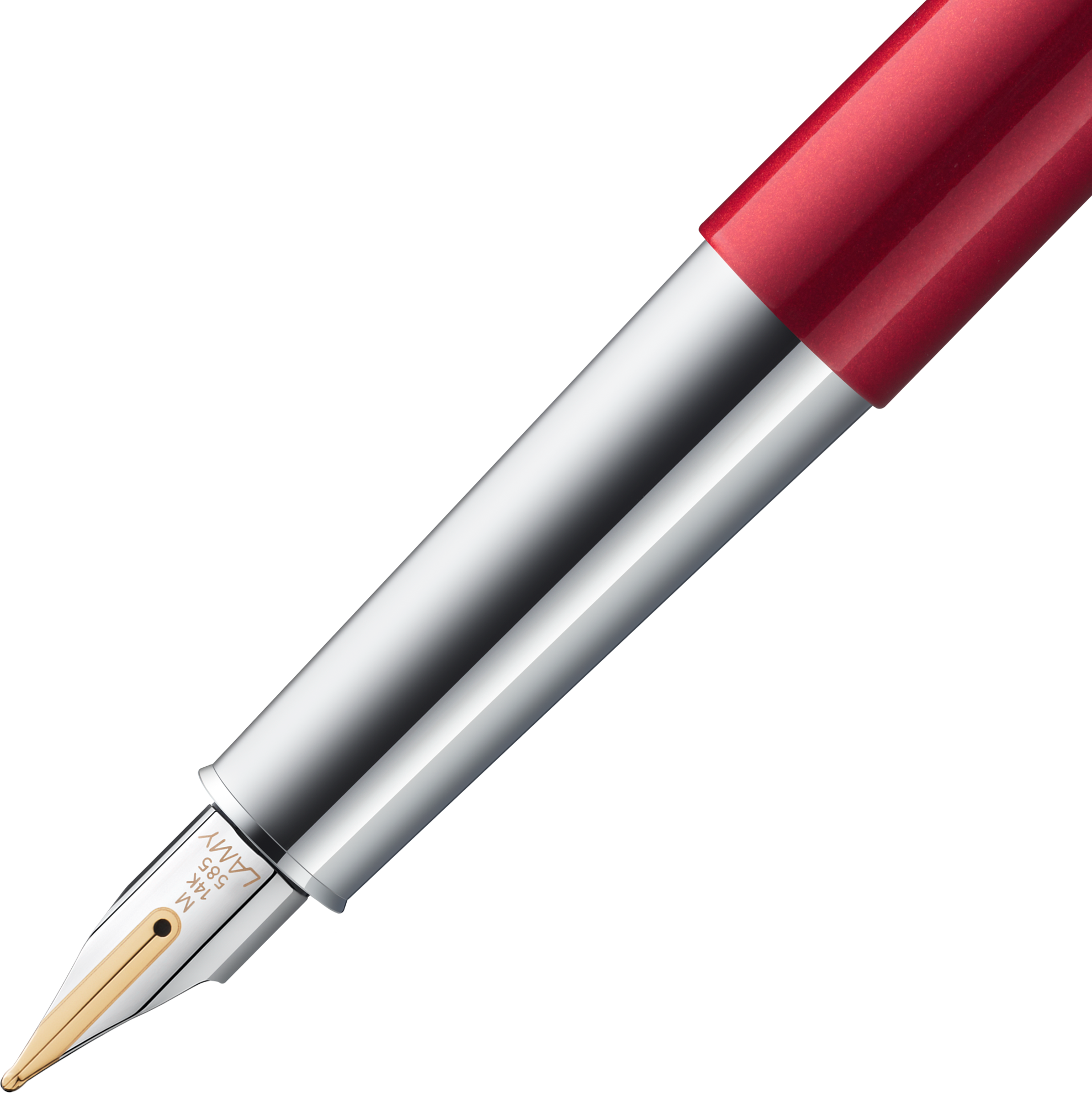 Lamy Scala Piano Red w/Chrome Trim 14kt Bicolor Nib - Fountain Pen