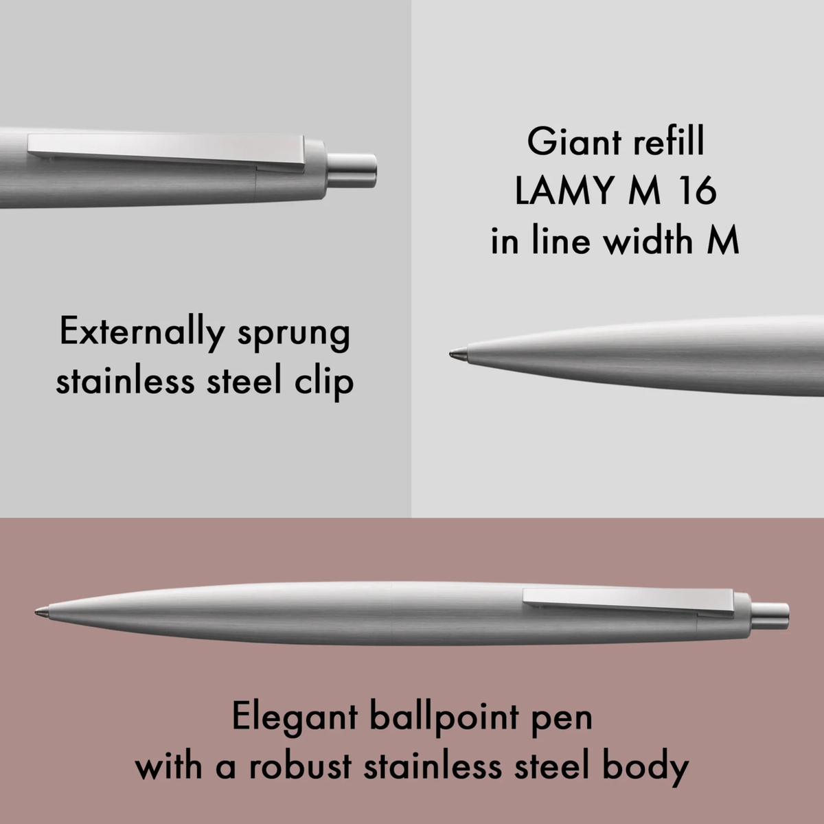 LAMY 2000 M STAINLESS STEEL Ballpoint Collection