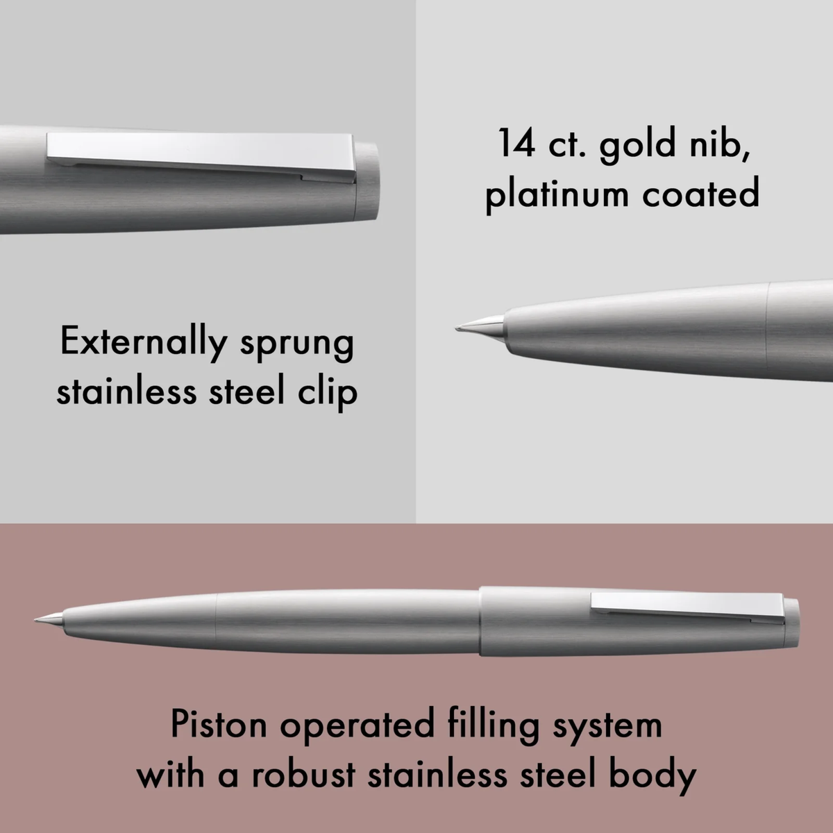 LAMY 2000 M Fountain Pen STAINLESS STEEL Collection
