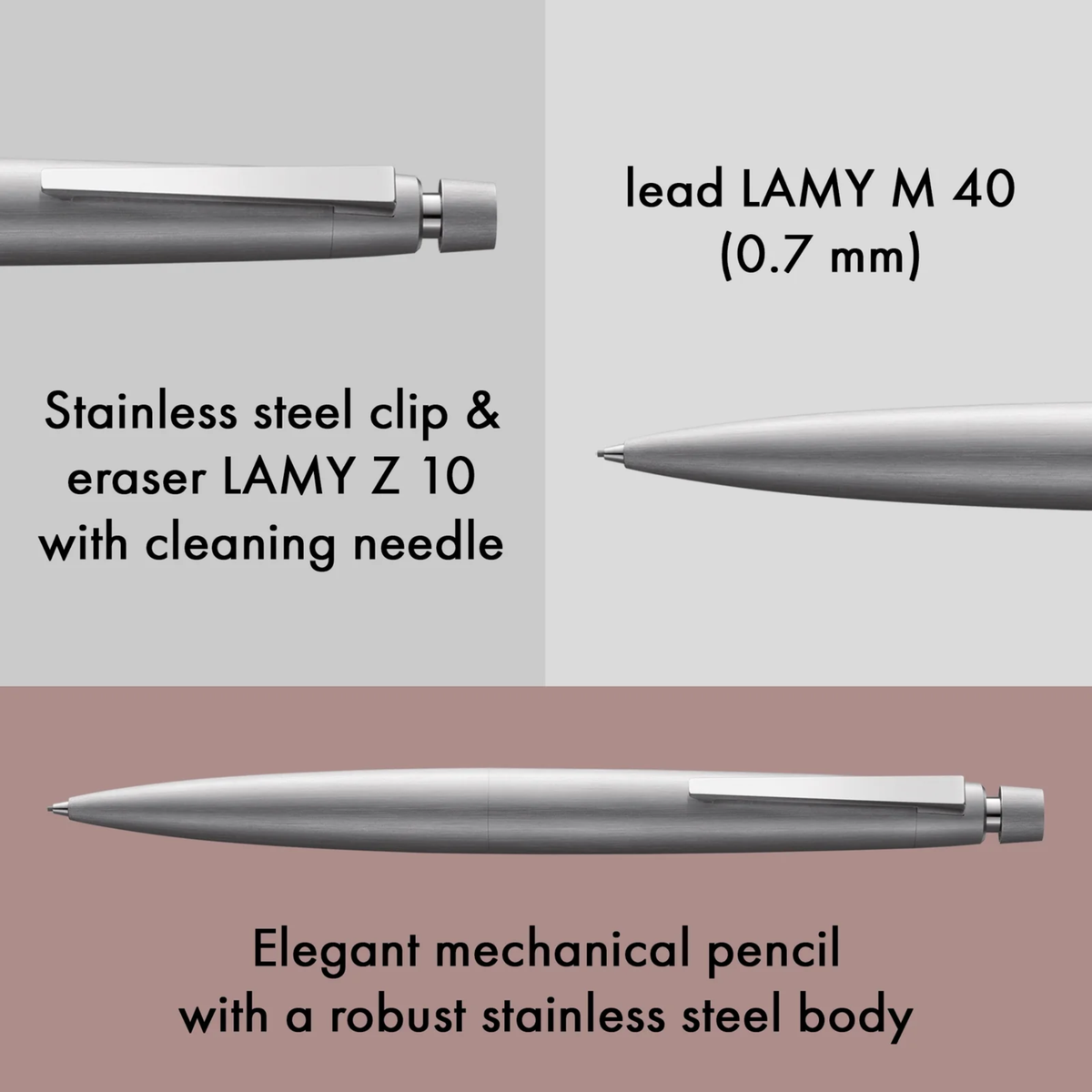 LAMY 2000 M STAINLESS STEEL Mechanical Pencil Collection