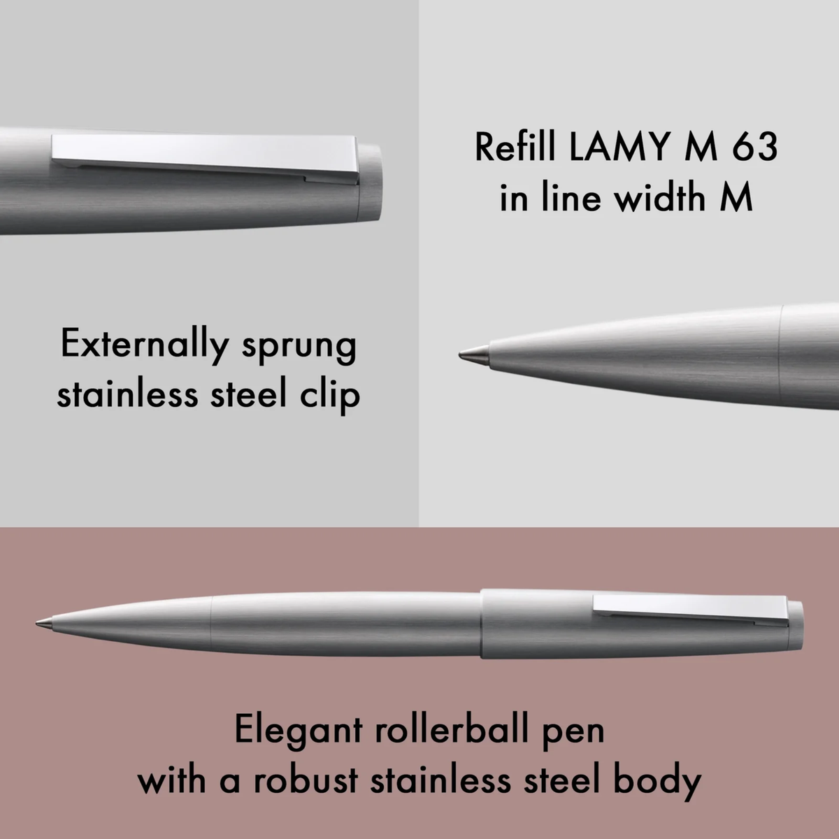 LAMY 2000 M STAINLESS STEEL Rollerball Pen Collection
