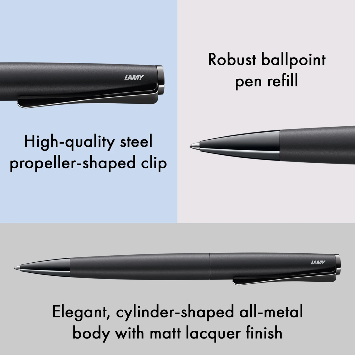 LAMY Studio Lx All Black Ballpoint Pen Collection