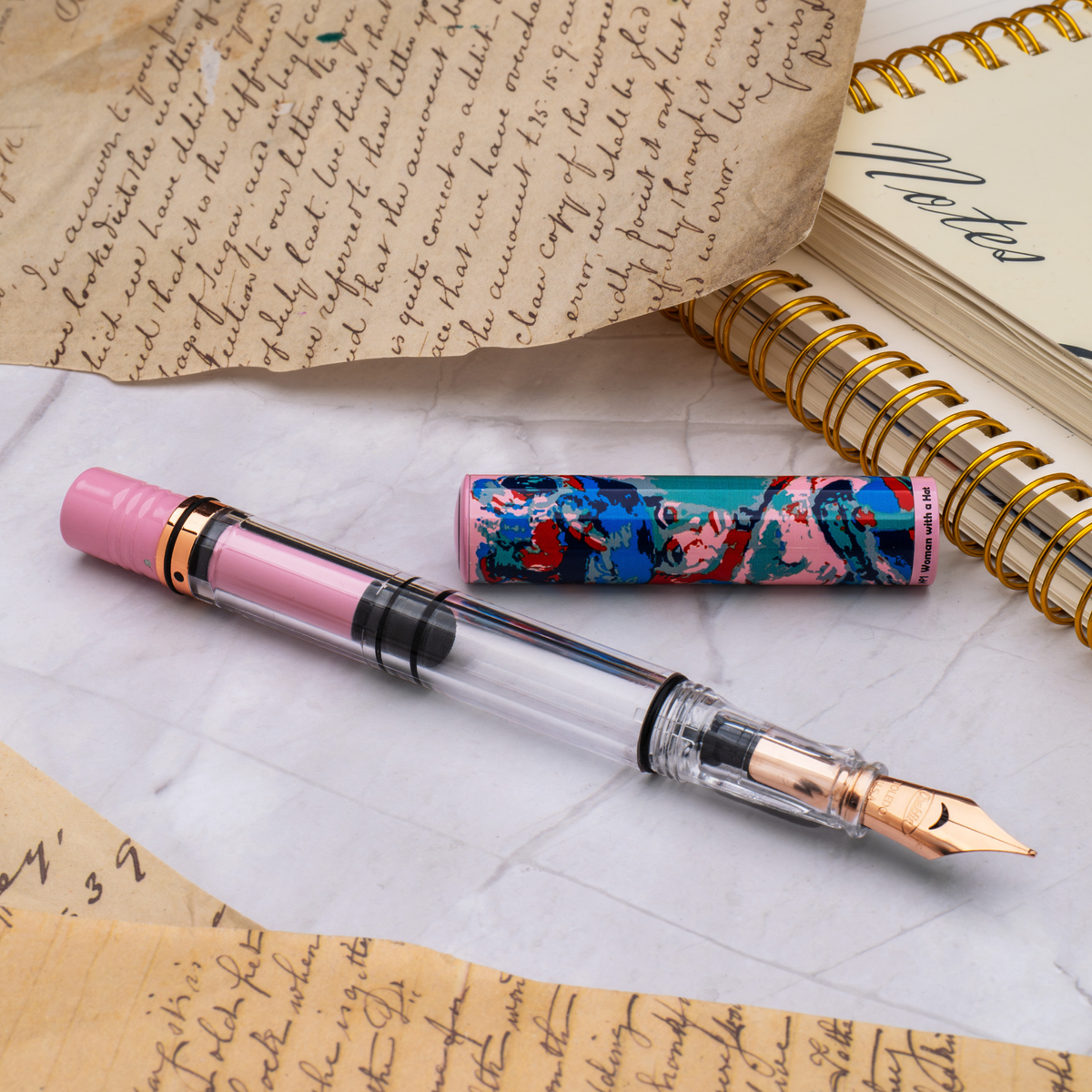 Monteverde MP1 Woman With A Hat 1905 – Fountain Pen + 15ml Pink Ink Bottle