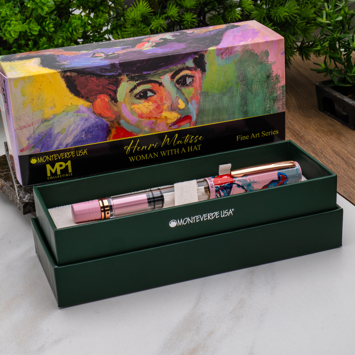 Monteverde MP1 Woman With A Hat 1905 – Fountain Pen + 15ml Pink Ink Bottle