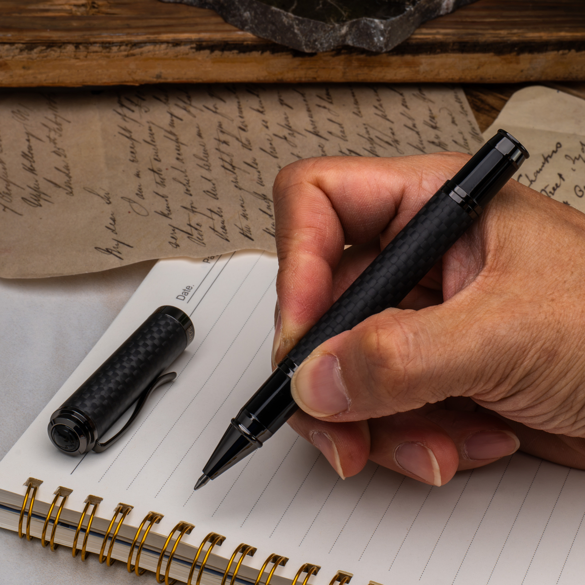 Monteverde Innova Matte Carbon Gunmetal Rollerball Pen Collection
